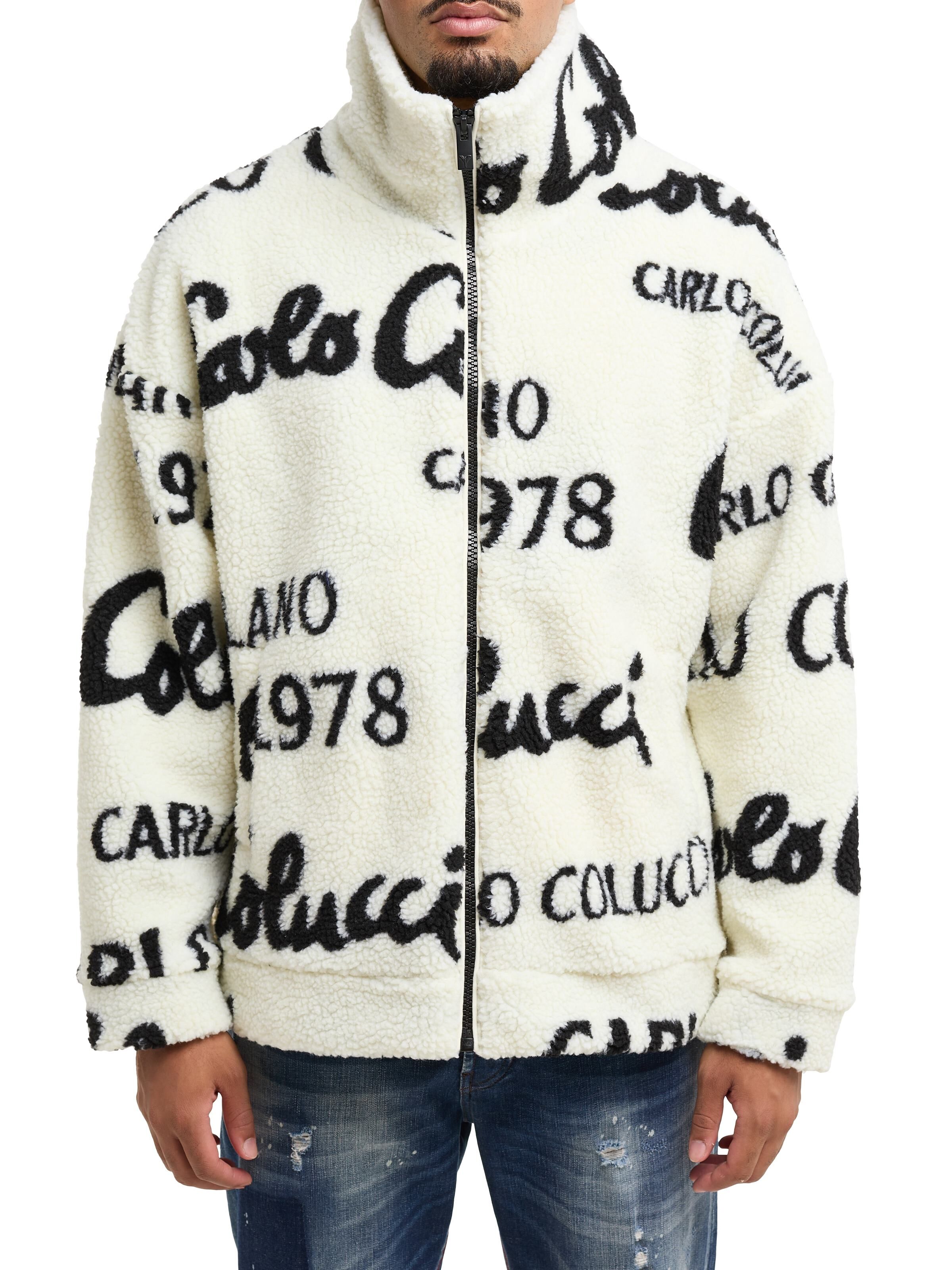 Jacquard teddy-fleece jacket