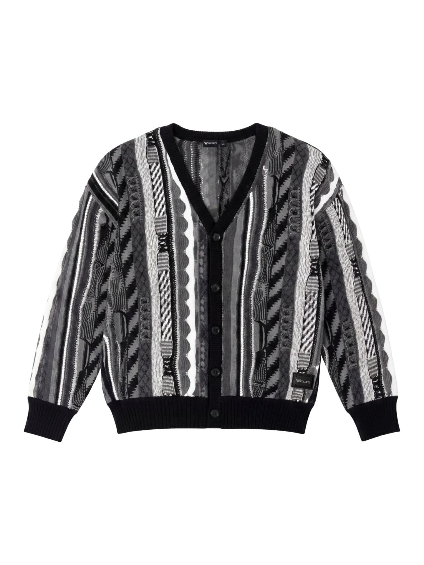 Carlo Colucci 3D Strickjacke - M Black