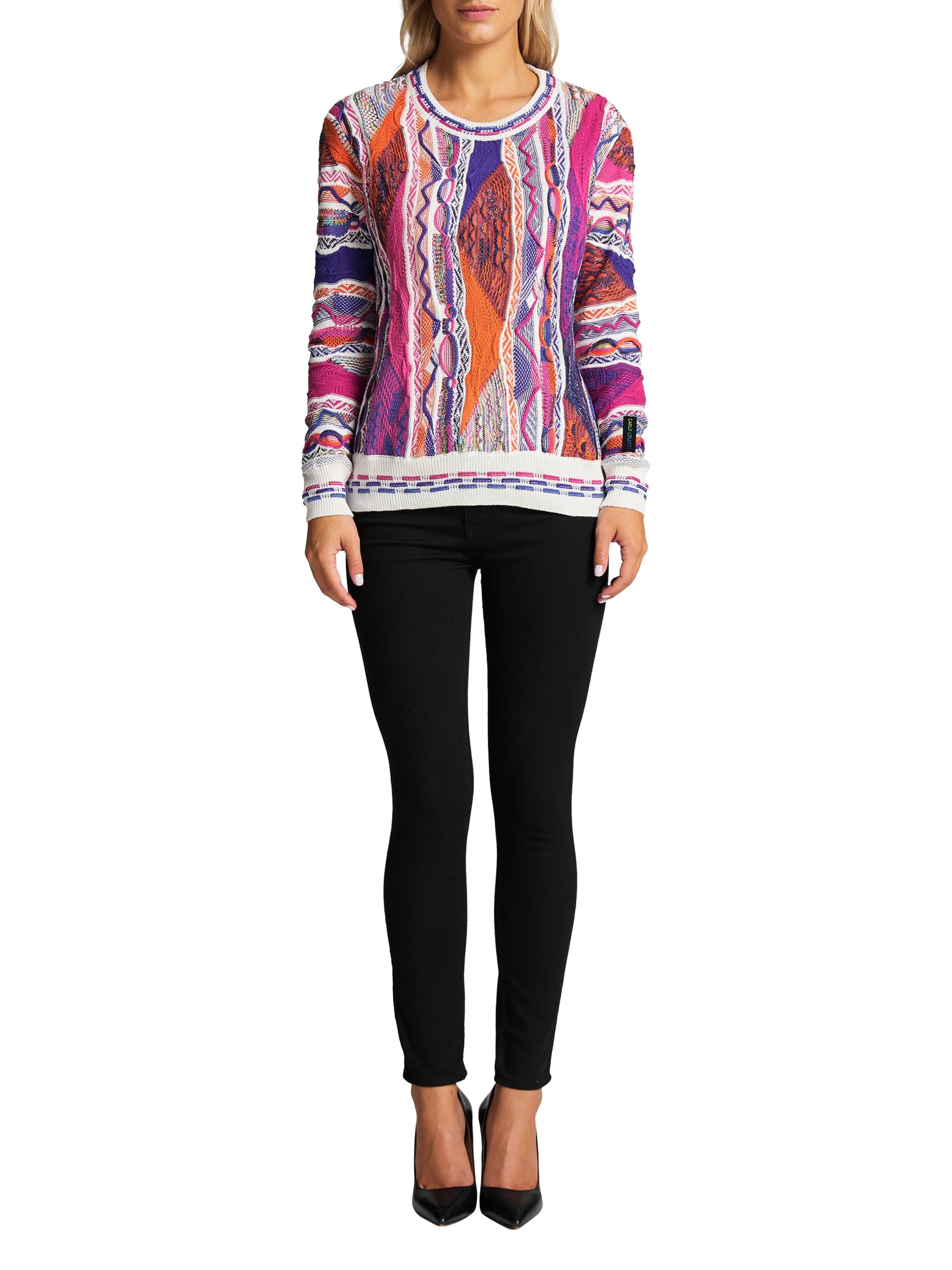  Jacquard Rundhalspullover