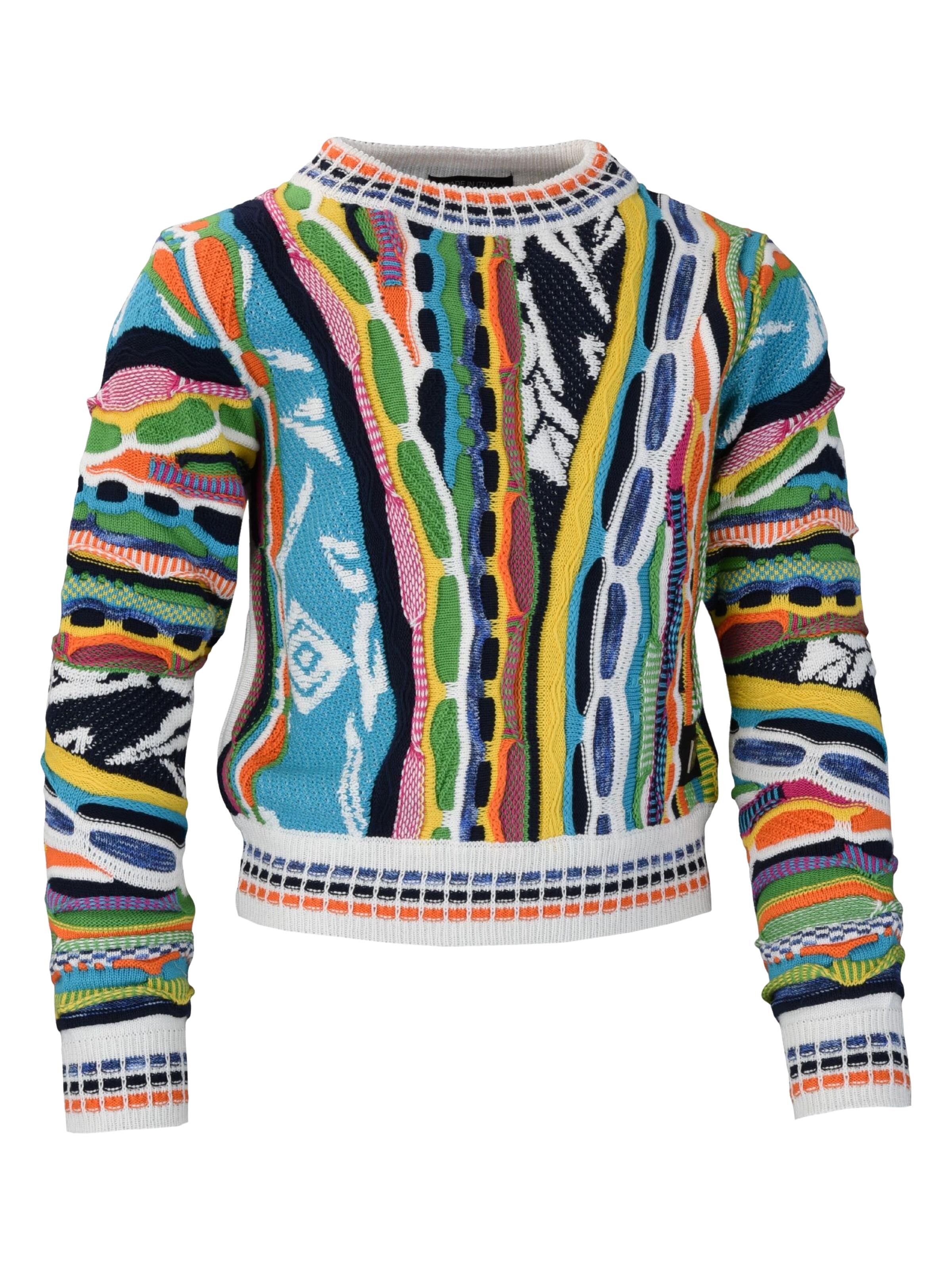Carlo Colucci Allover Mädchen-Strickpullover mit Struktur - Weiß 146/152