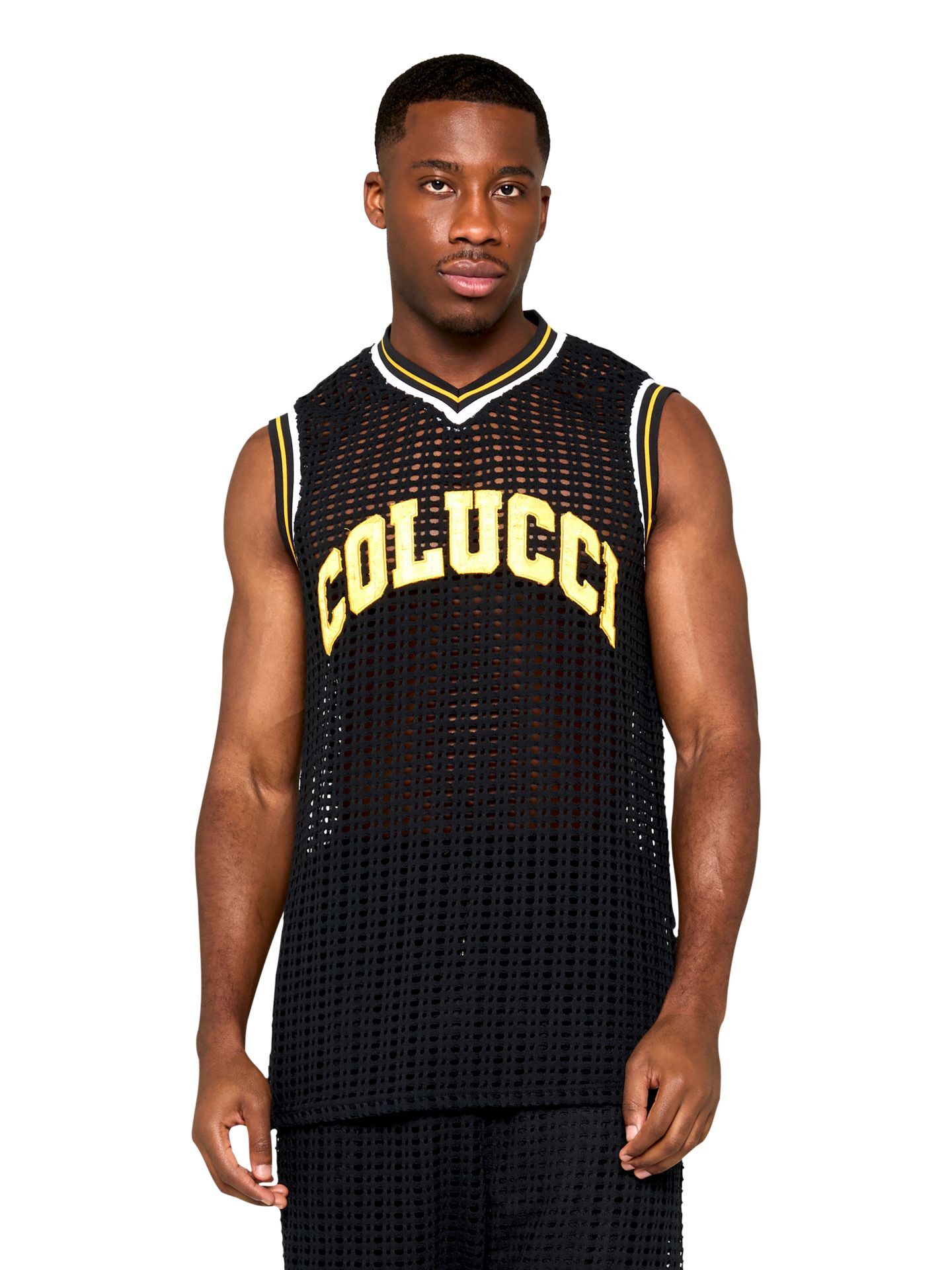  Hole Knit College Tank Top