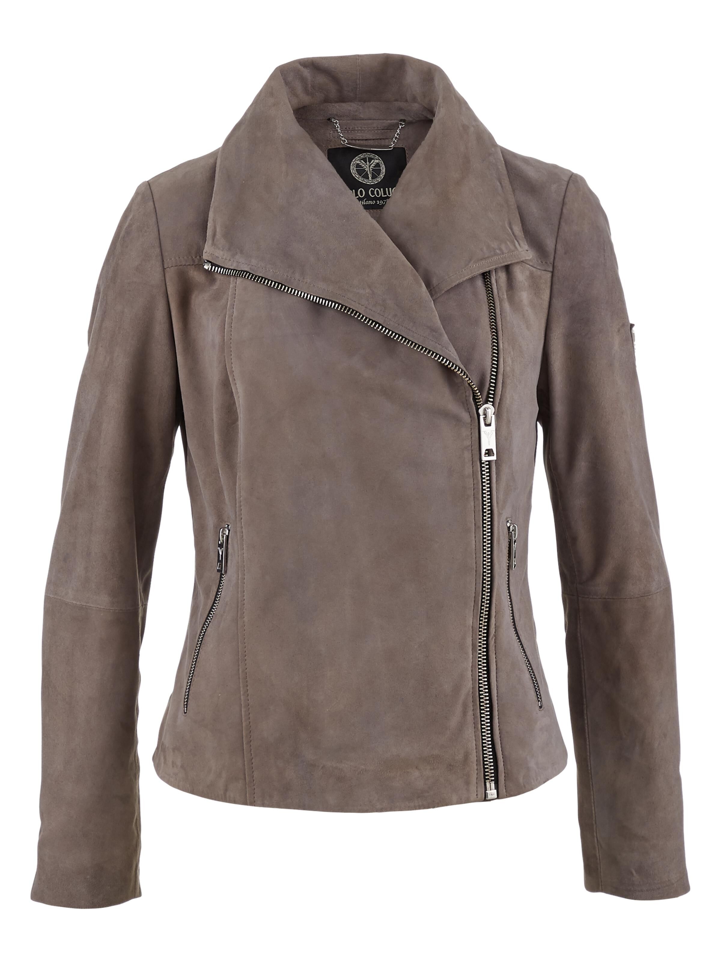 Weiche Velour-Lederjacke