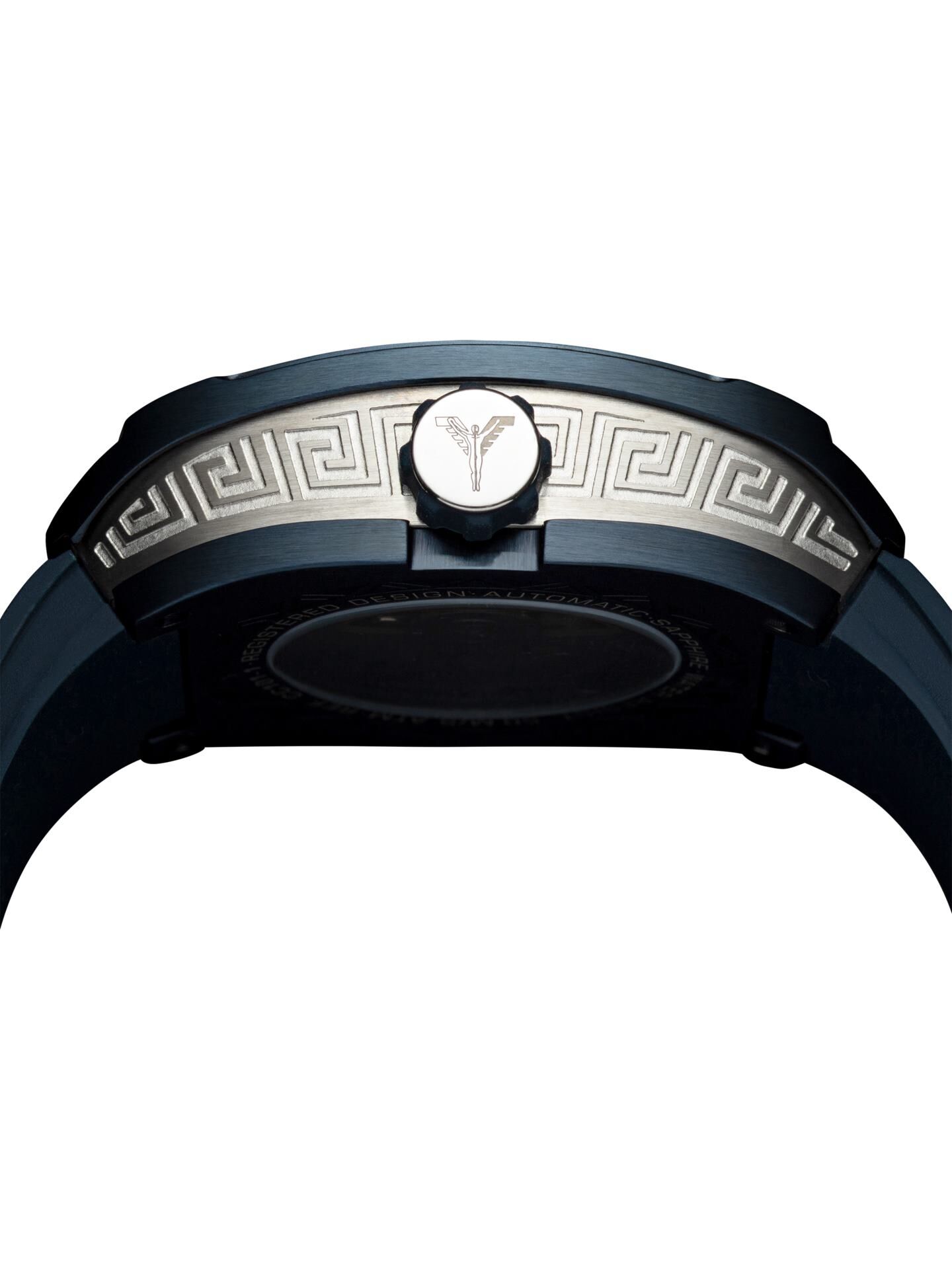  Stainless steel watch with silicone strap