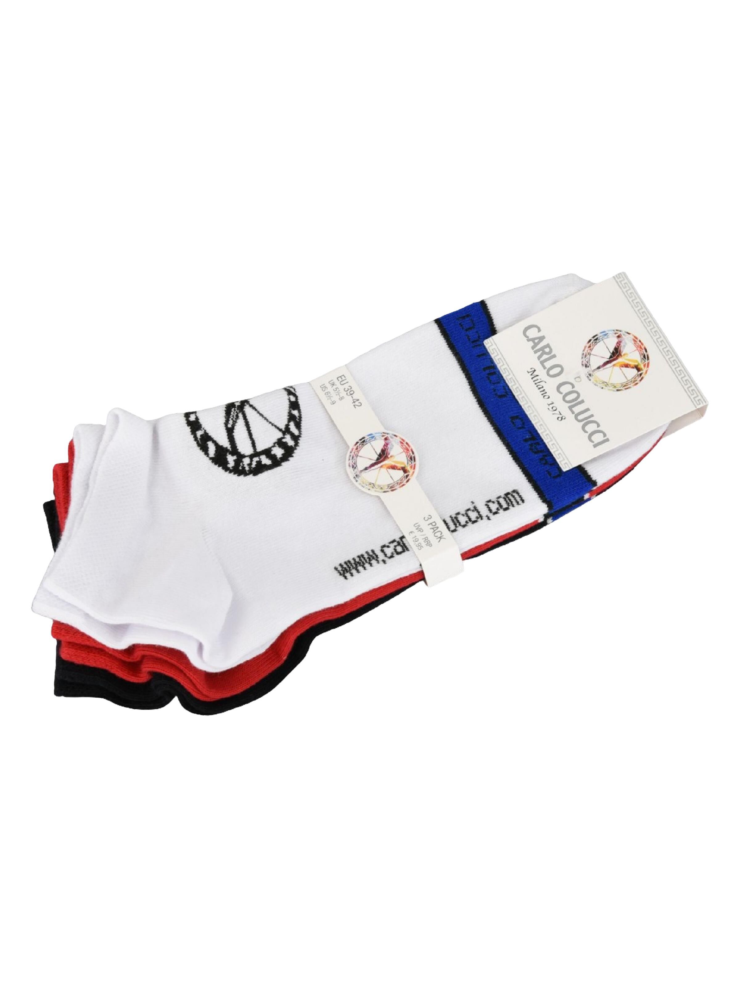 Sneaker mit Logo, 3er Pack