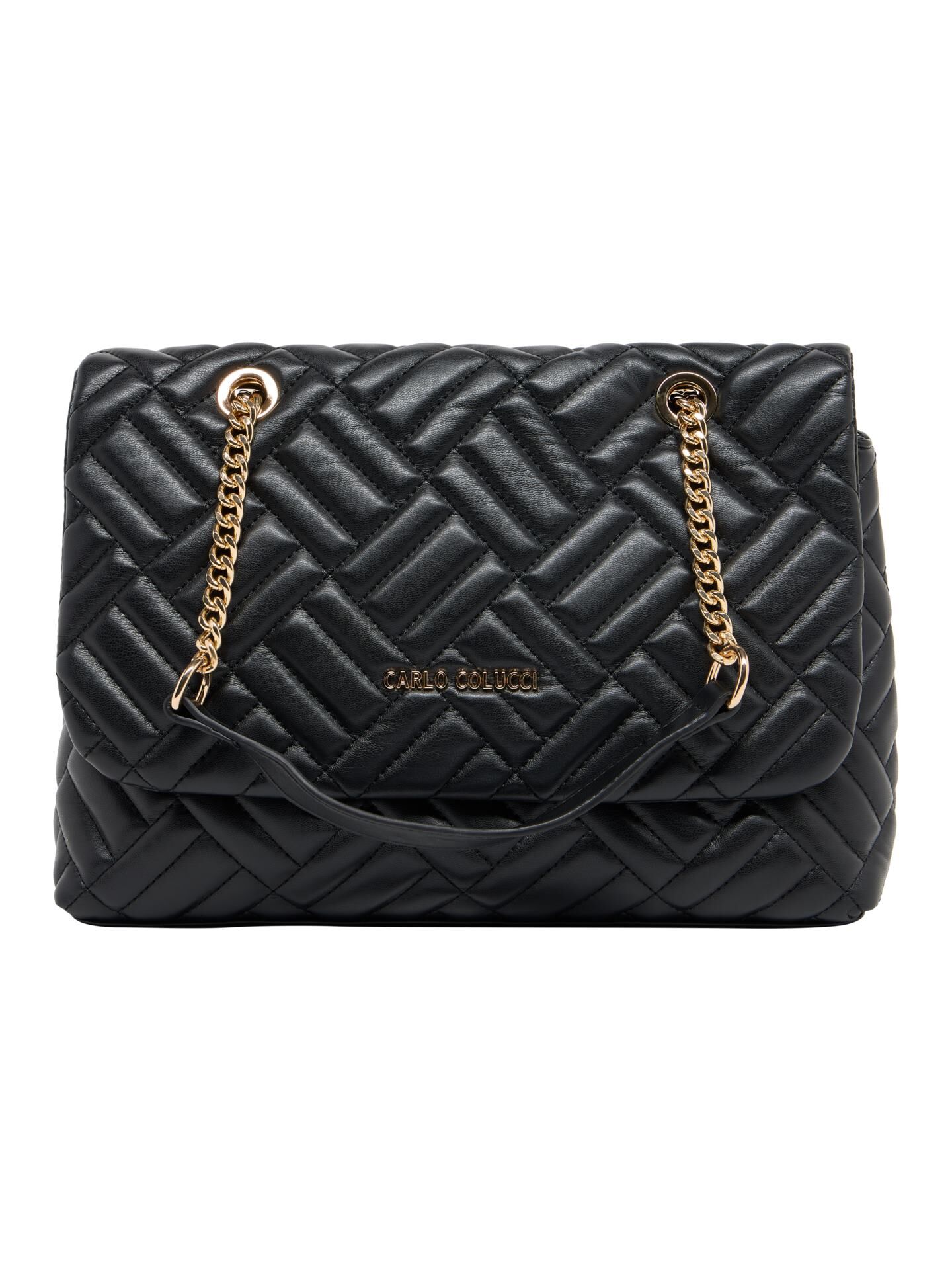Carlo Colucci Gesteppte Handtasche - Schwarz Schwarz