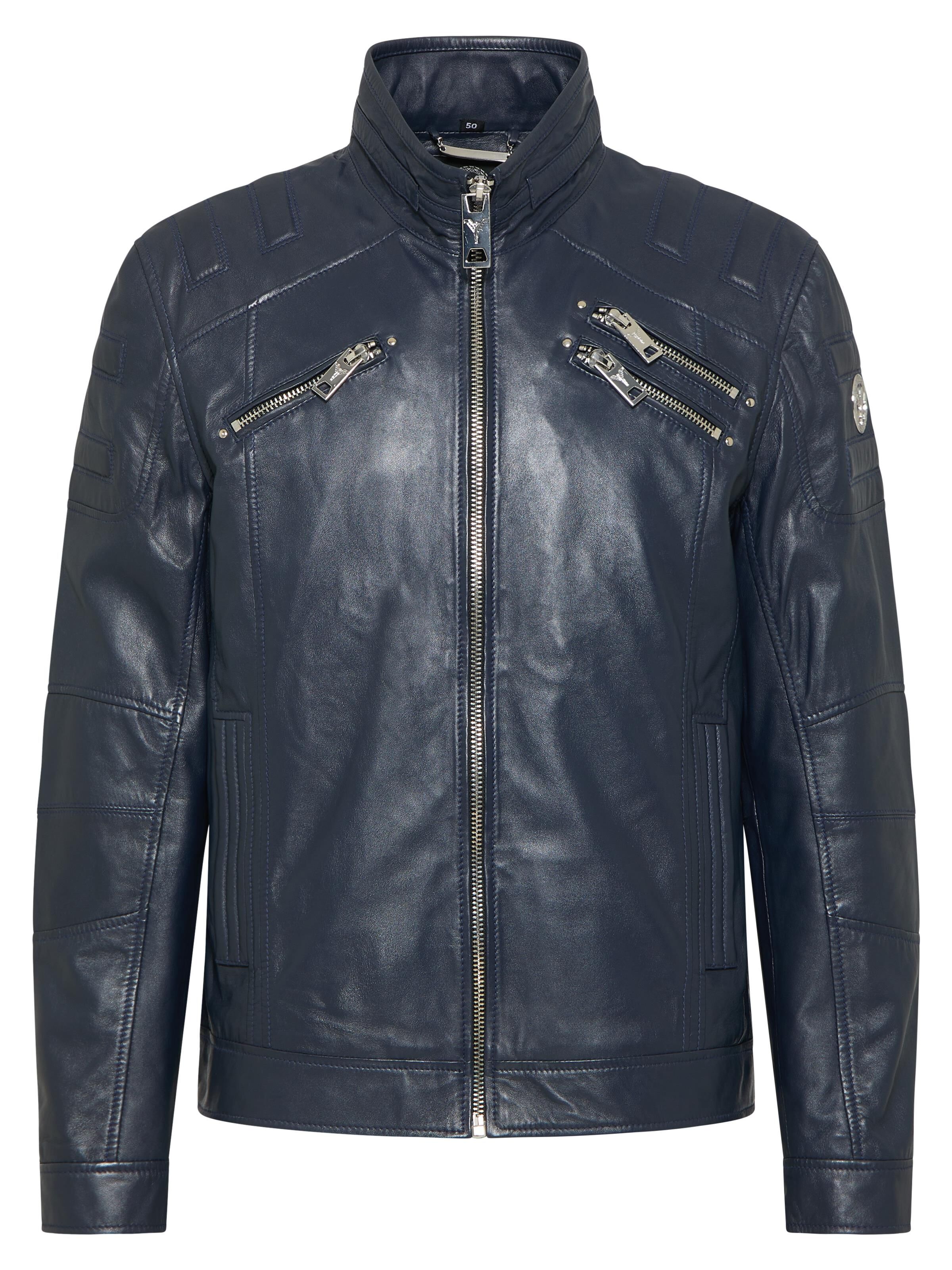 Lederjacke im Bikerstil