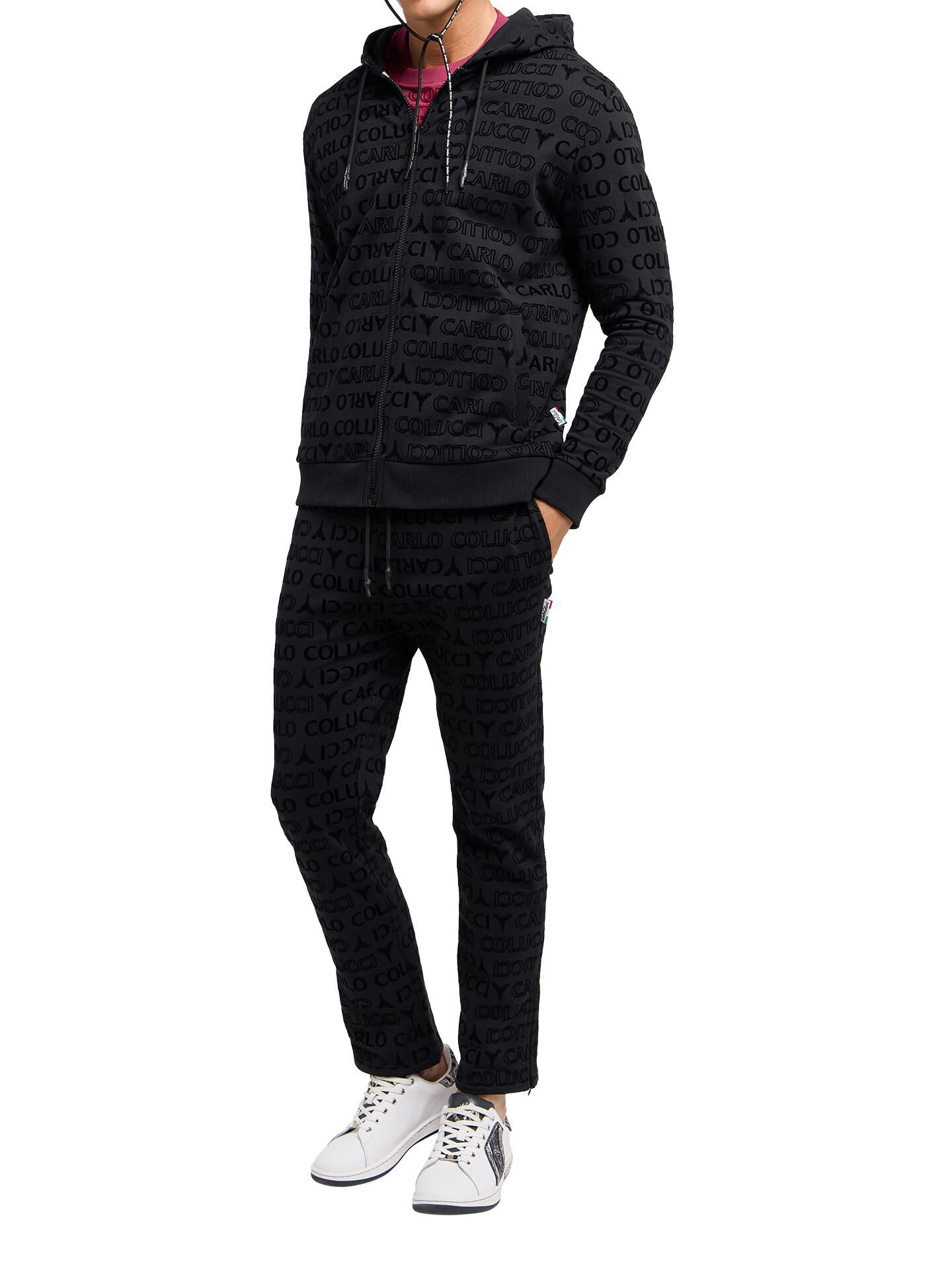 Hoodie Jacke -Monogram Flock-