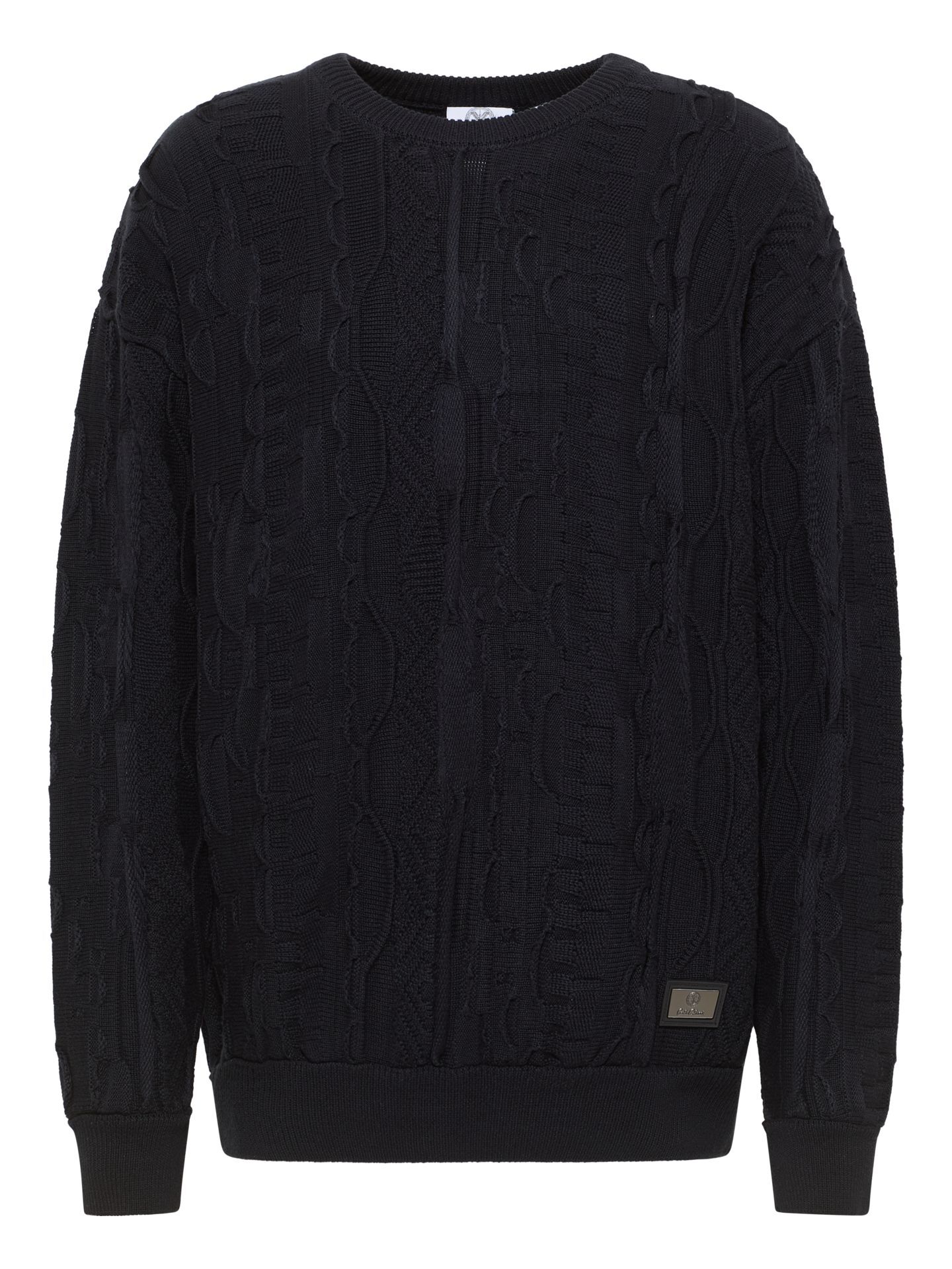 Carlo Colucci Strickpullover mit Stickerei - Blau 3XL 3XL