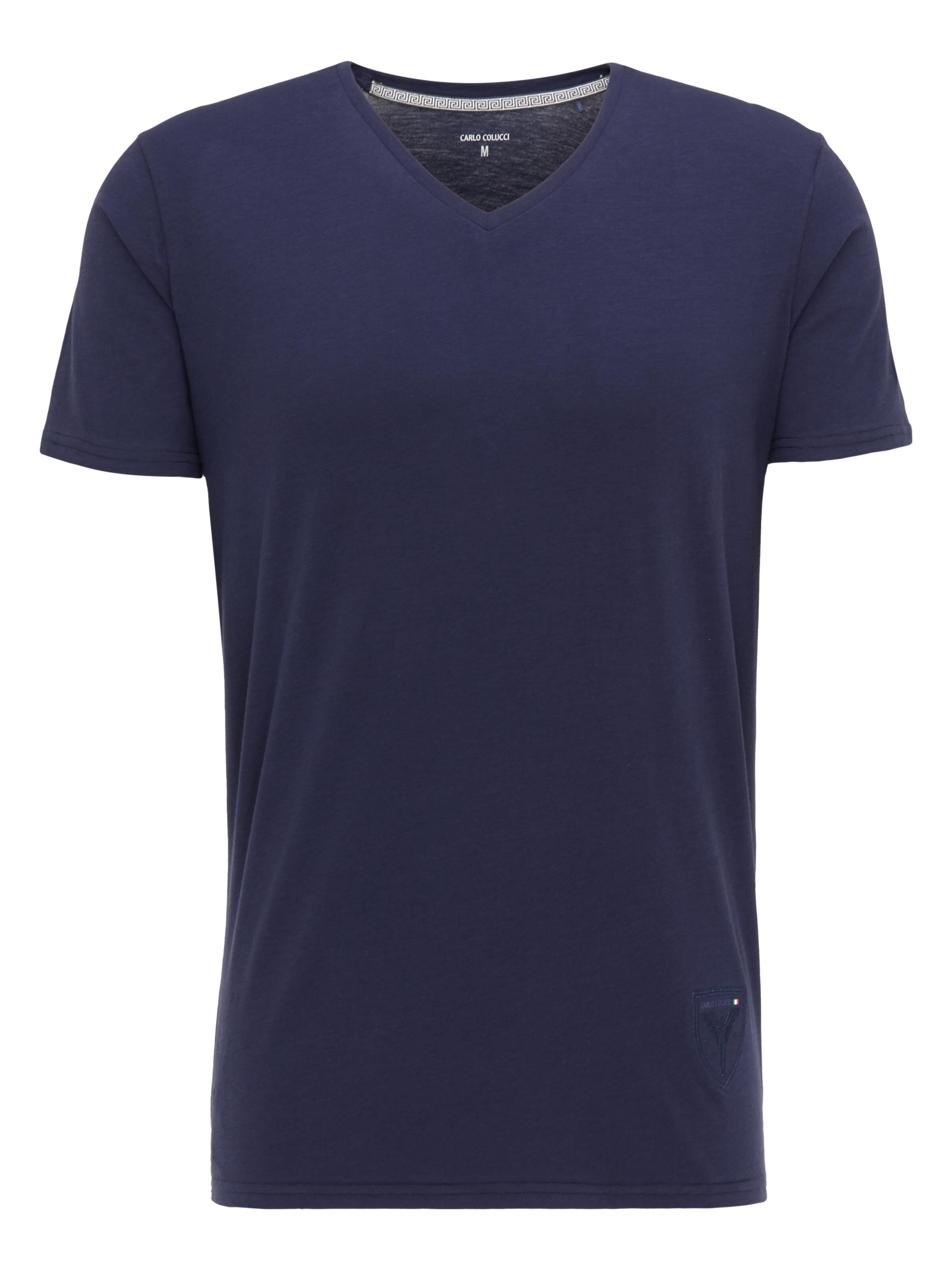 V-neck T-Shirt mit aufwendiger Stickerei
