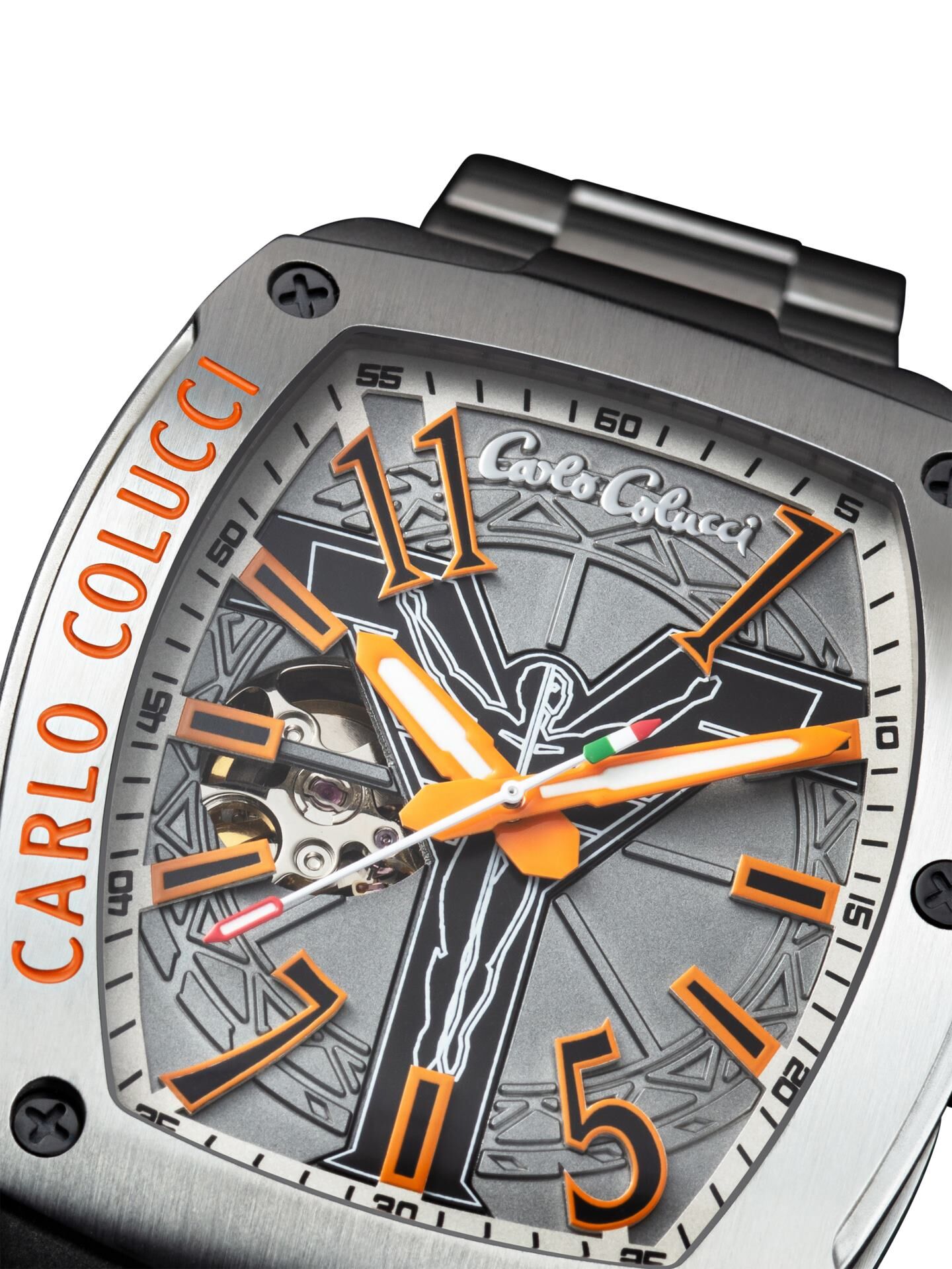 Stainless steel watch with folding clasp | Silver | CC-103-2-231