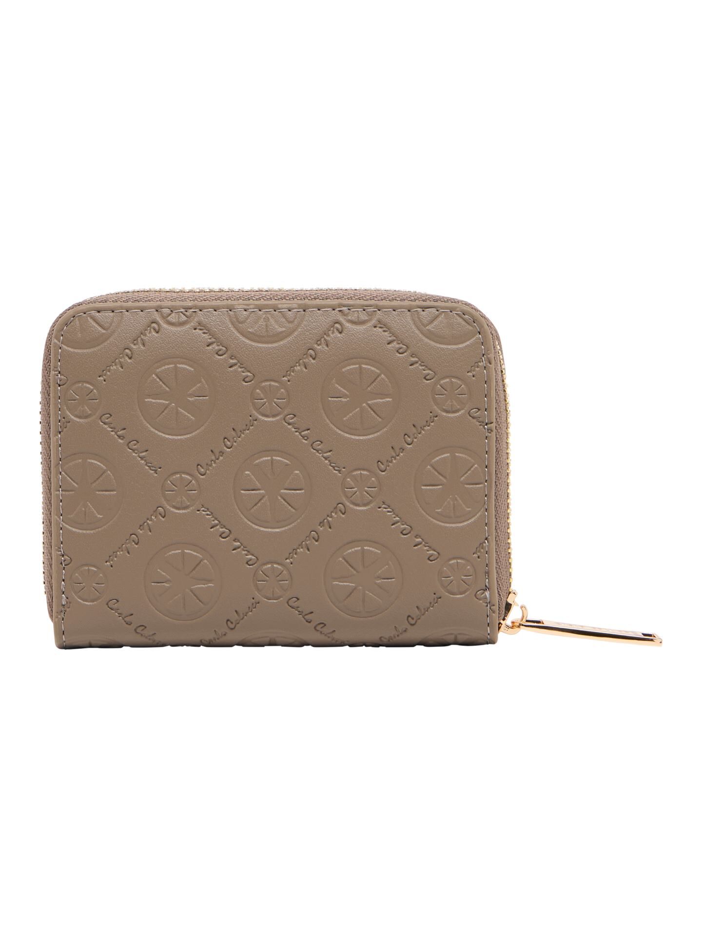 Small wallet with embossed lettering