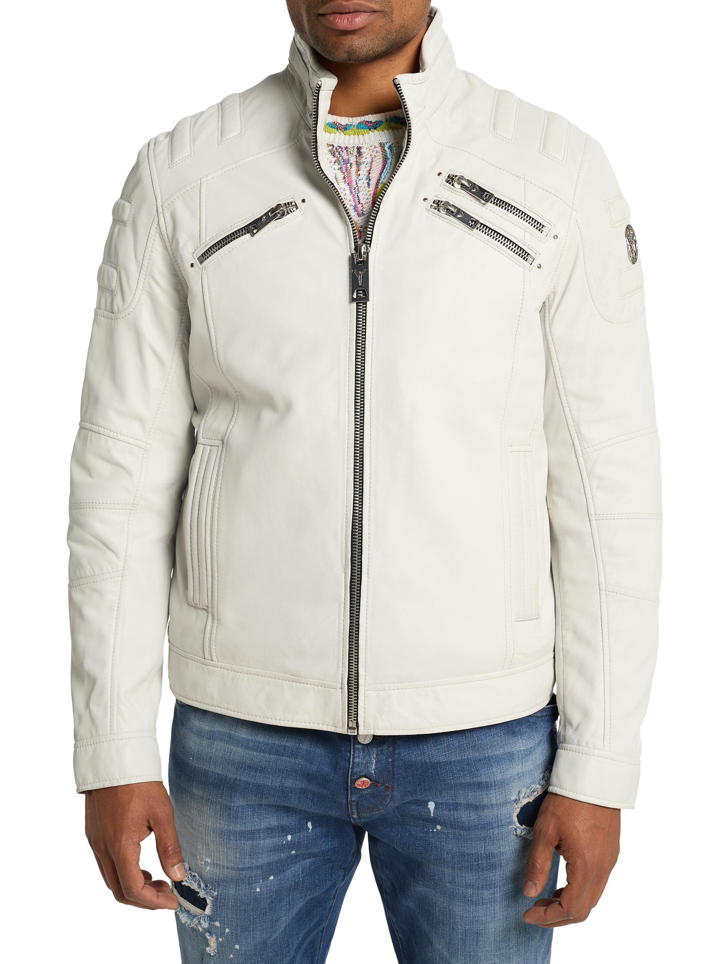 Leather jacket in Biker style