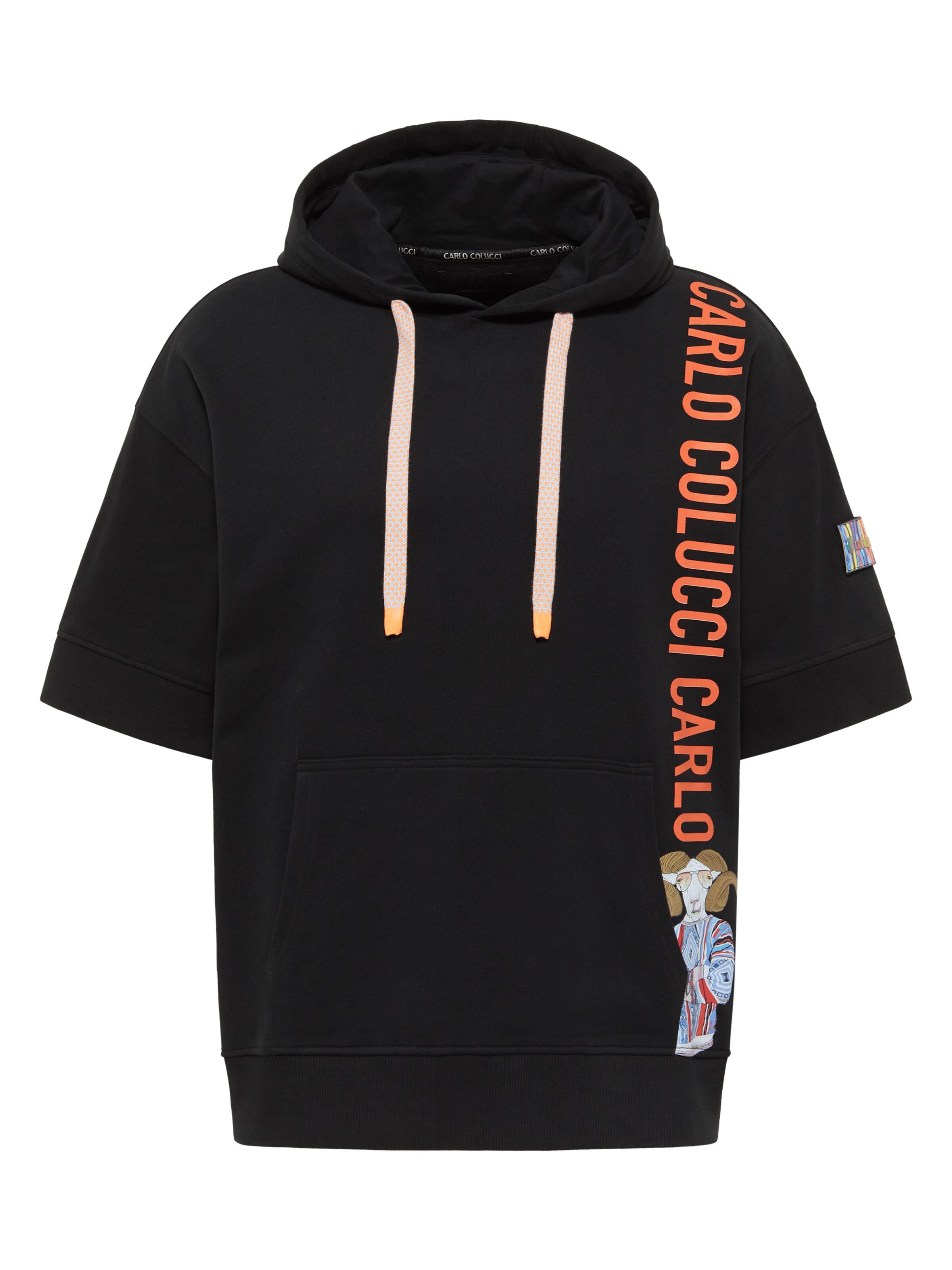  Short sleeve sweathoodie with lettering