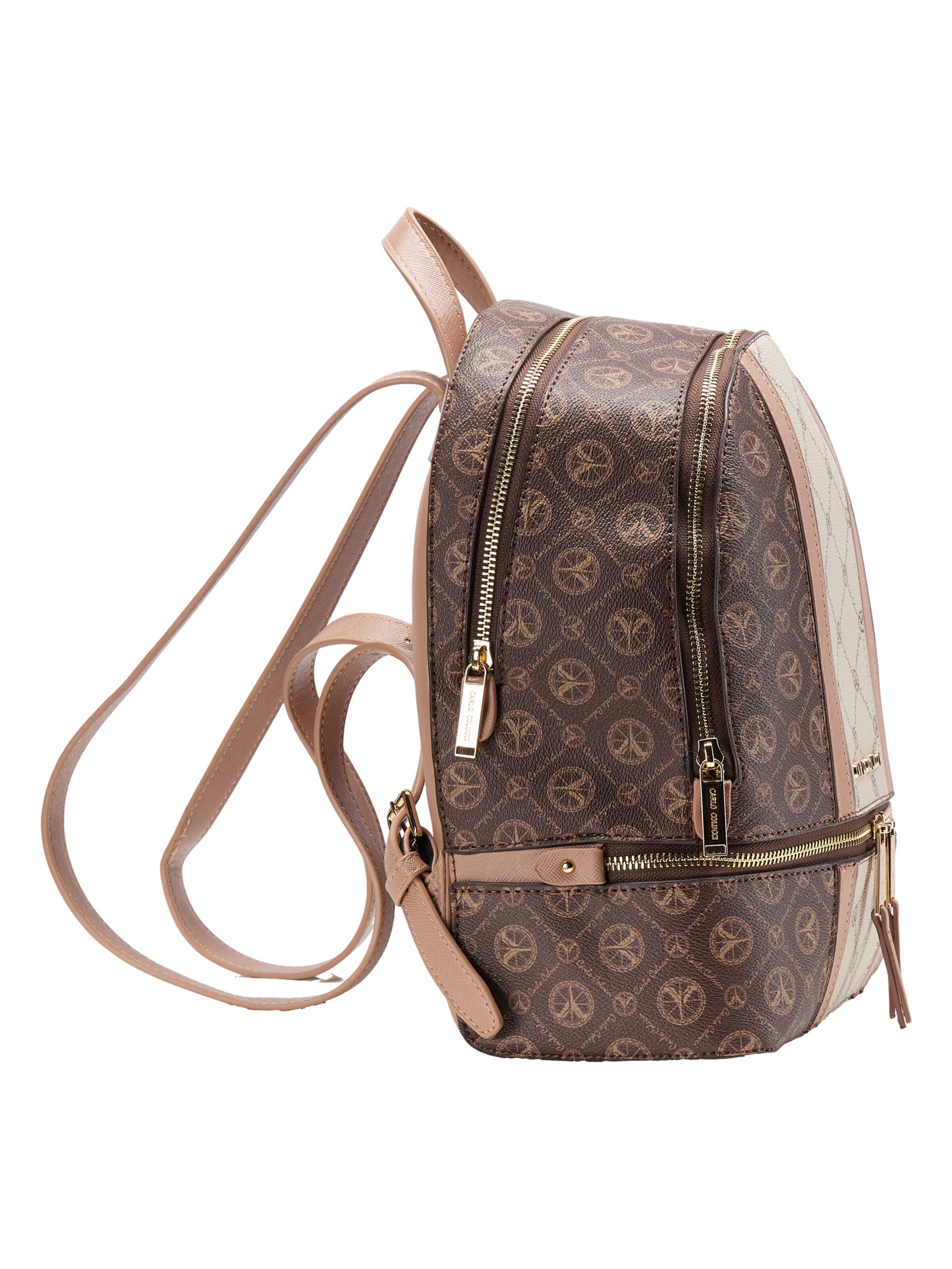 Backpack with logo print