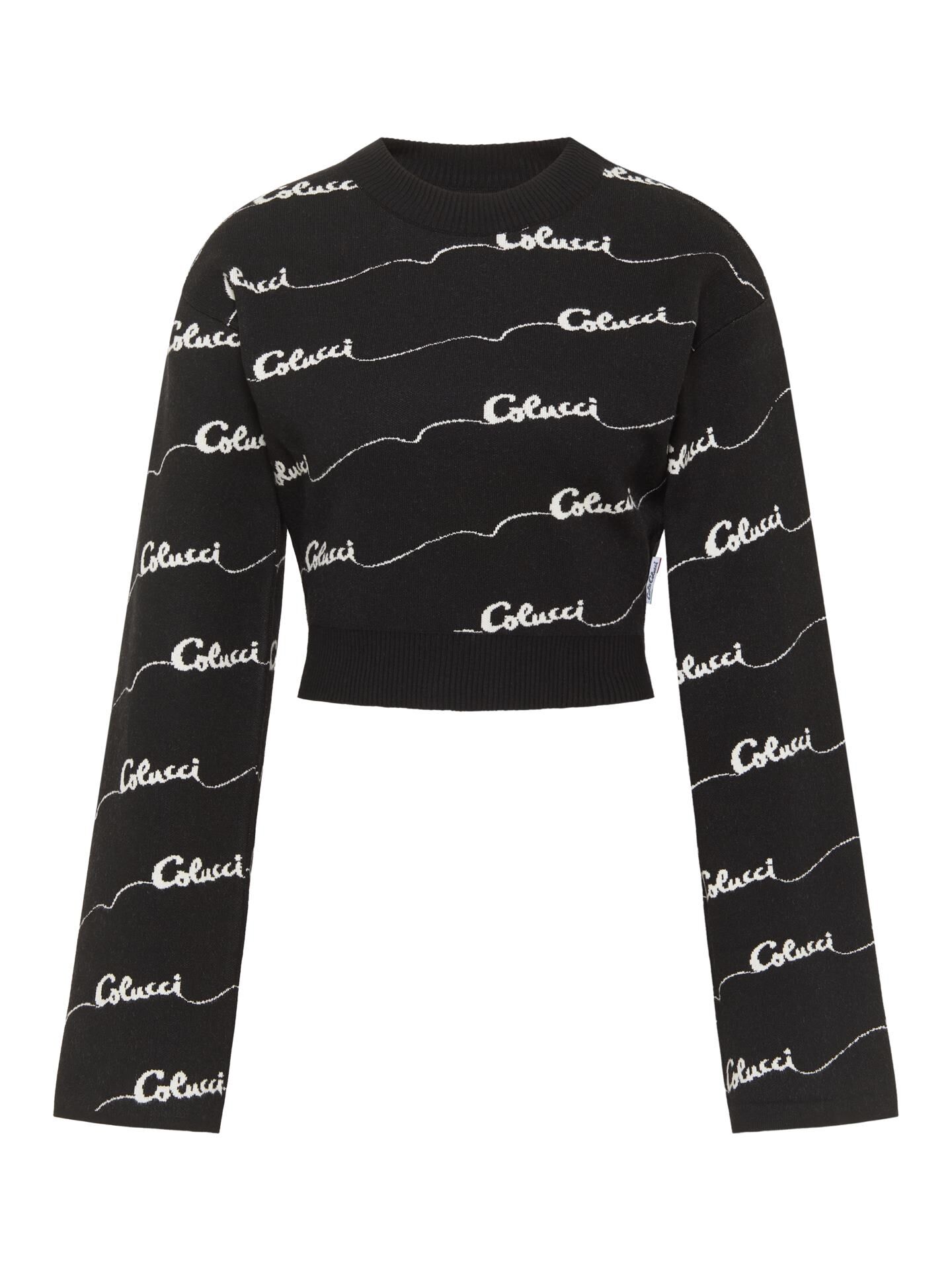 Carlo Colucci Cropped Pullover - Schwarz Schwarz XS/34
