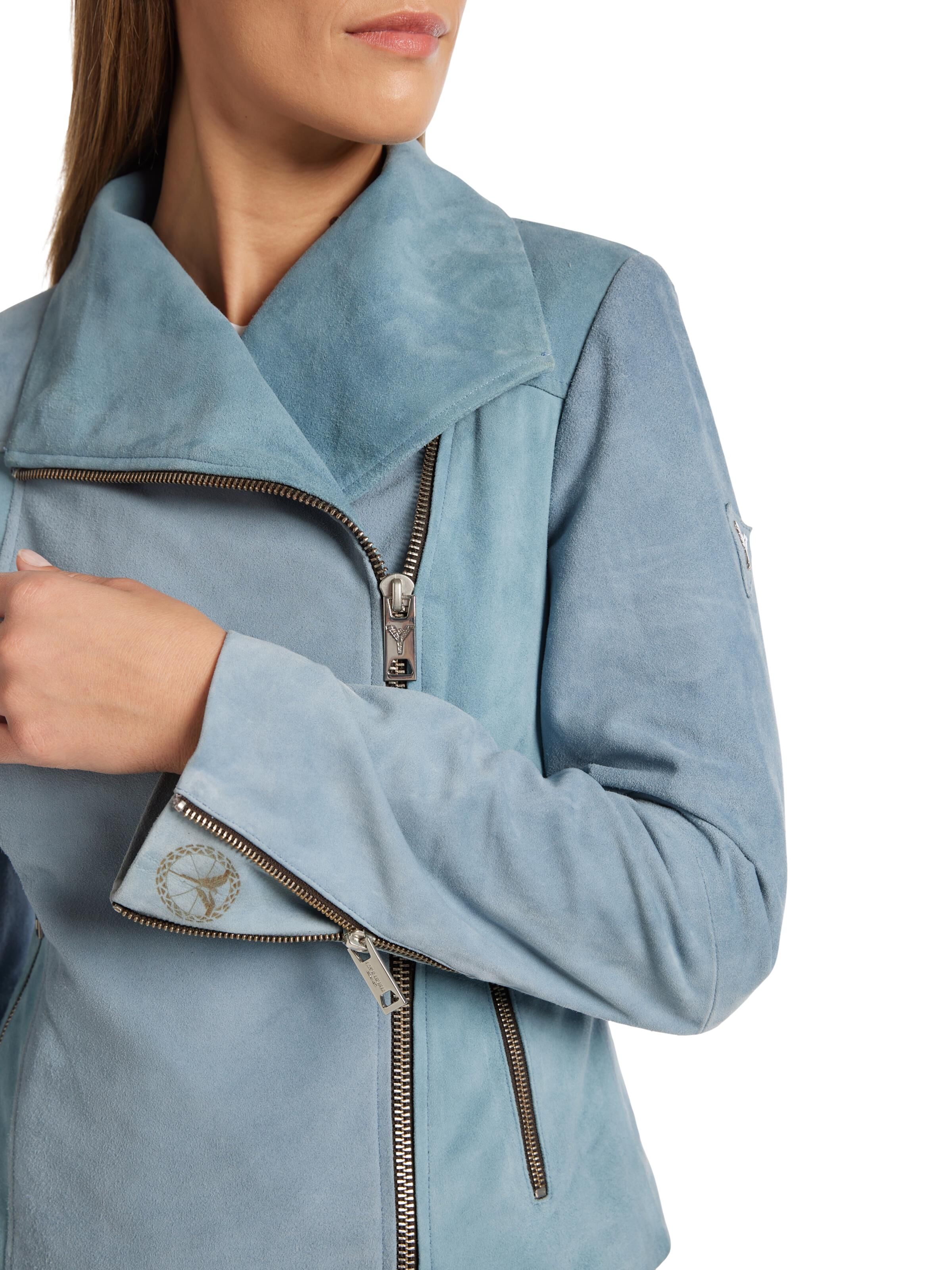 Weiche Velour-Lederjacke