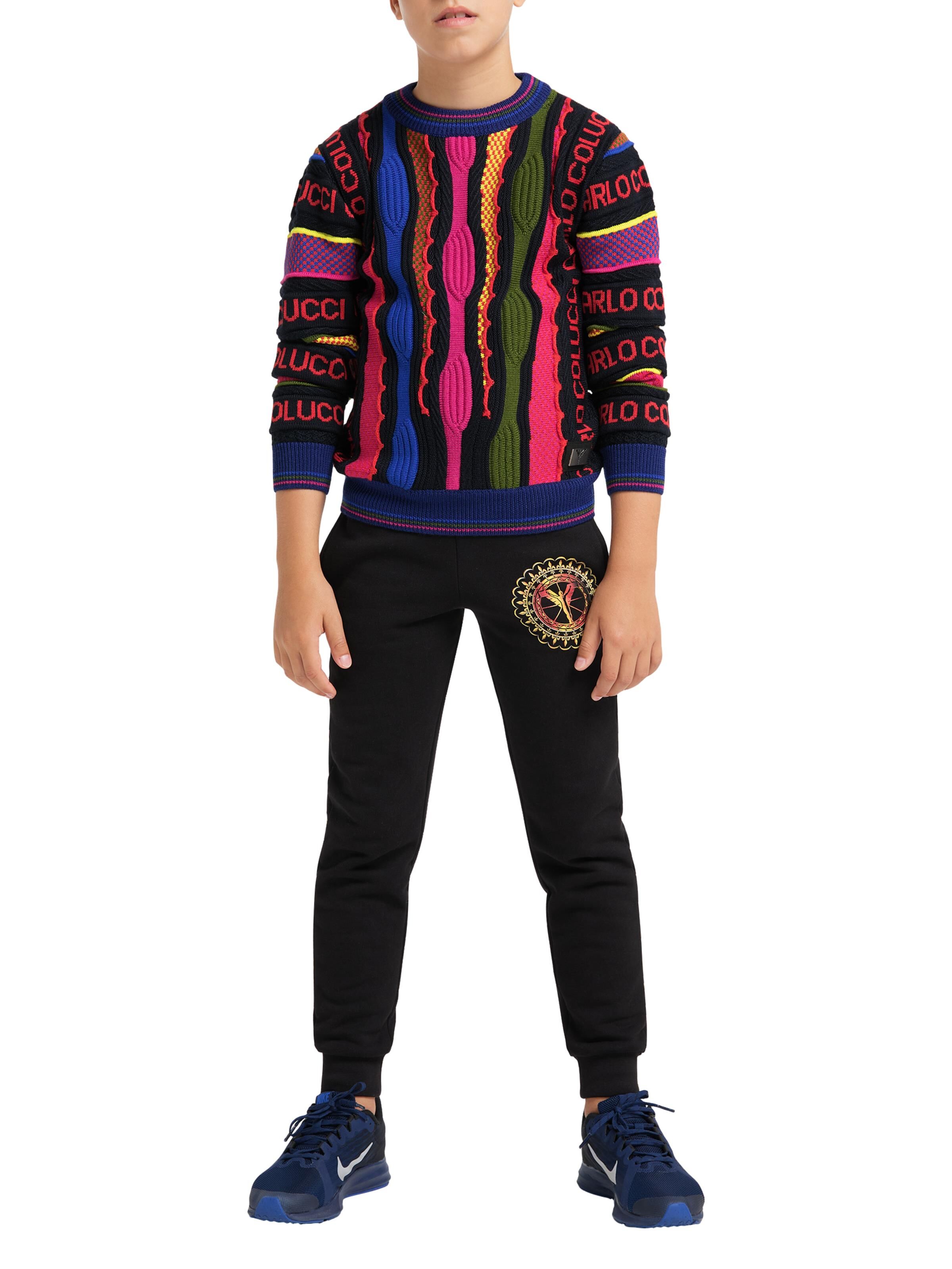  Kinder Jacquard-Pullover