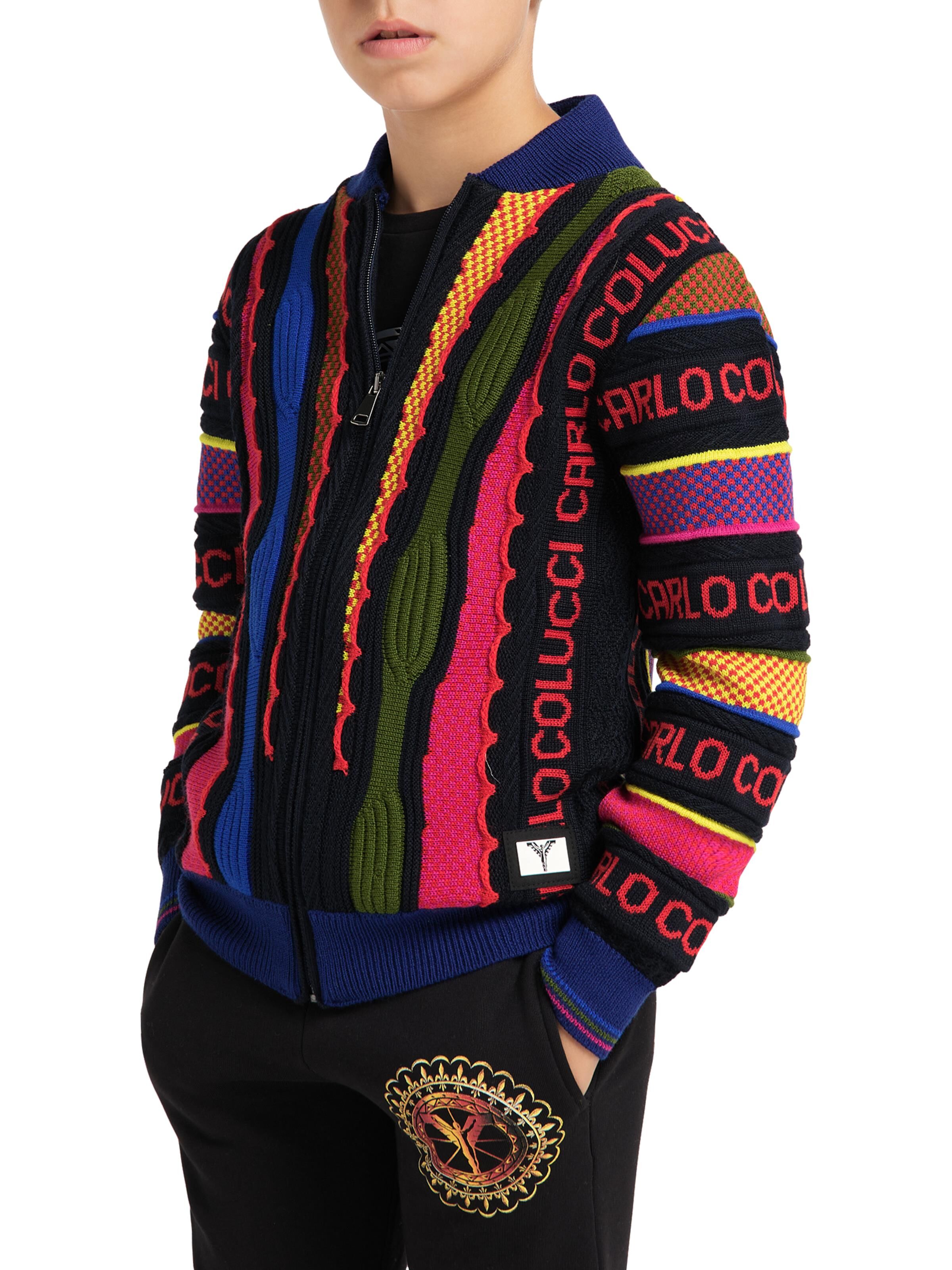 Kinder Jacquard-Strickjacke