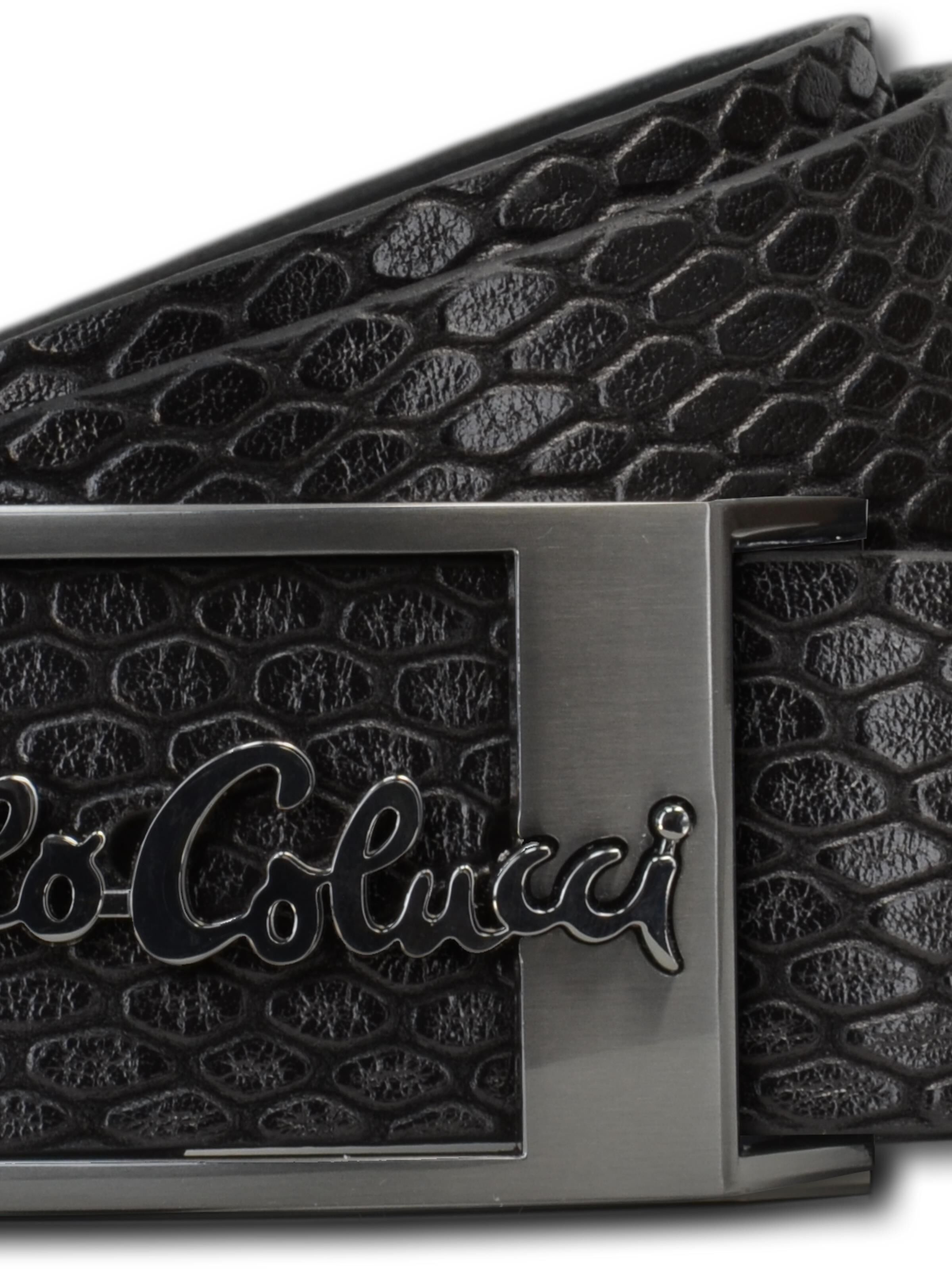  Leather belt in reptile design