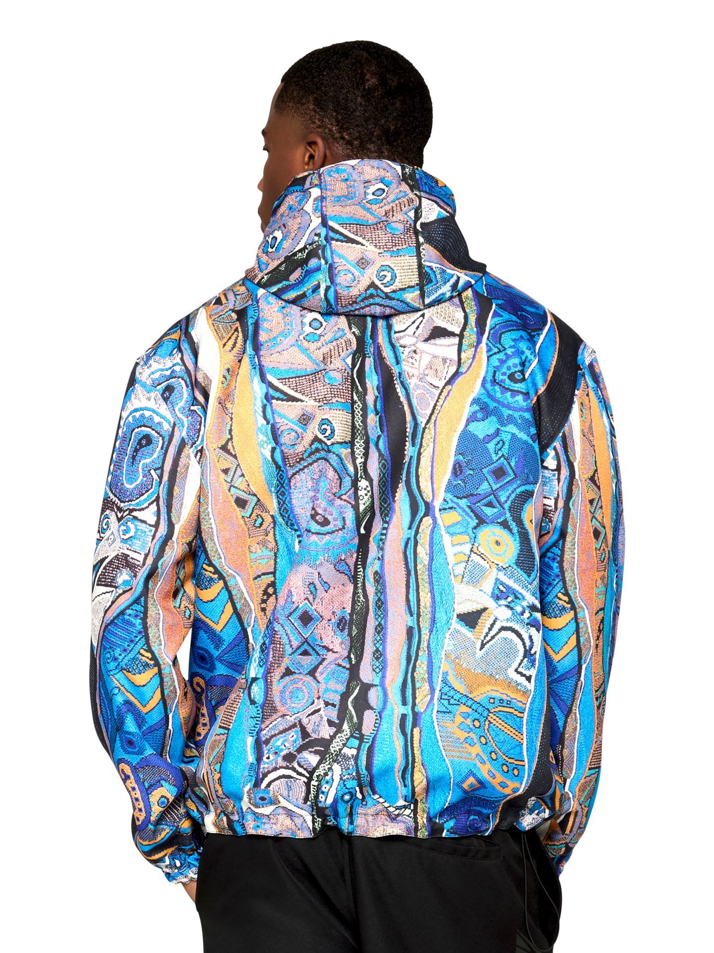 Reversible windbreaker jacket | Blue / Orange | S | CL-C126-027-1-S