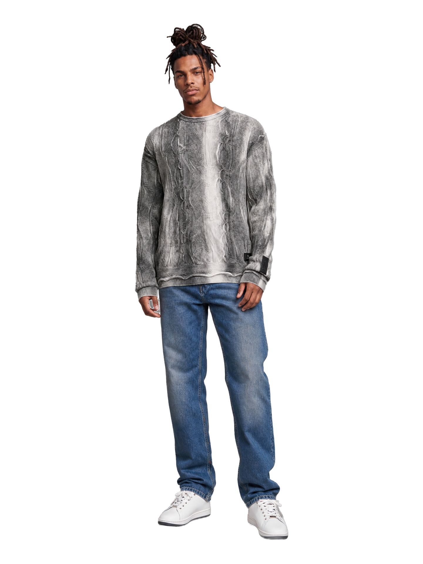   3D-Knit pullover liquid stitches