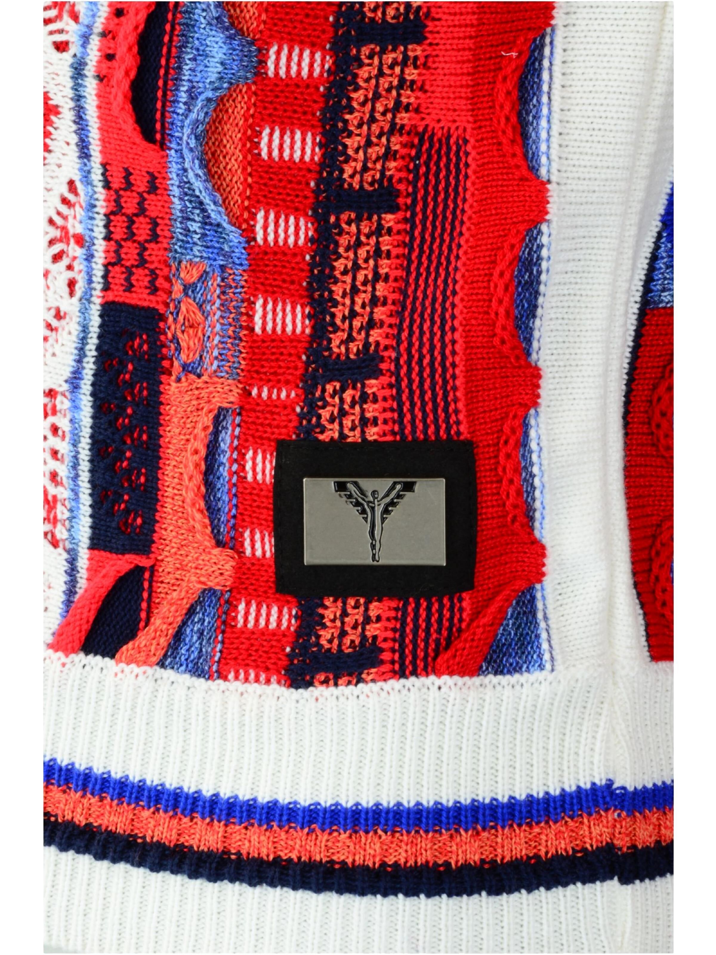 Allover boy cardigan with stand-up collar