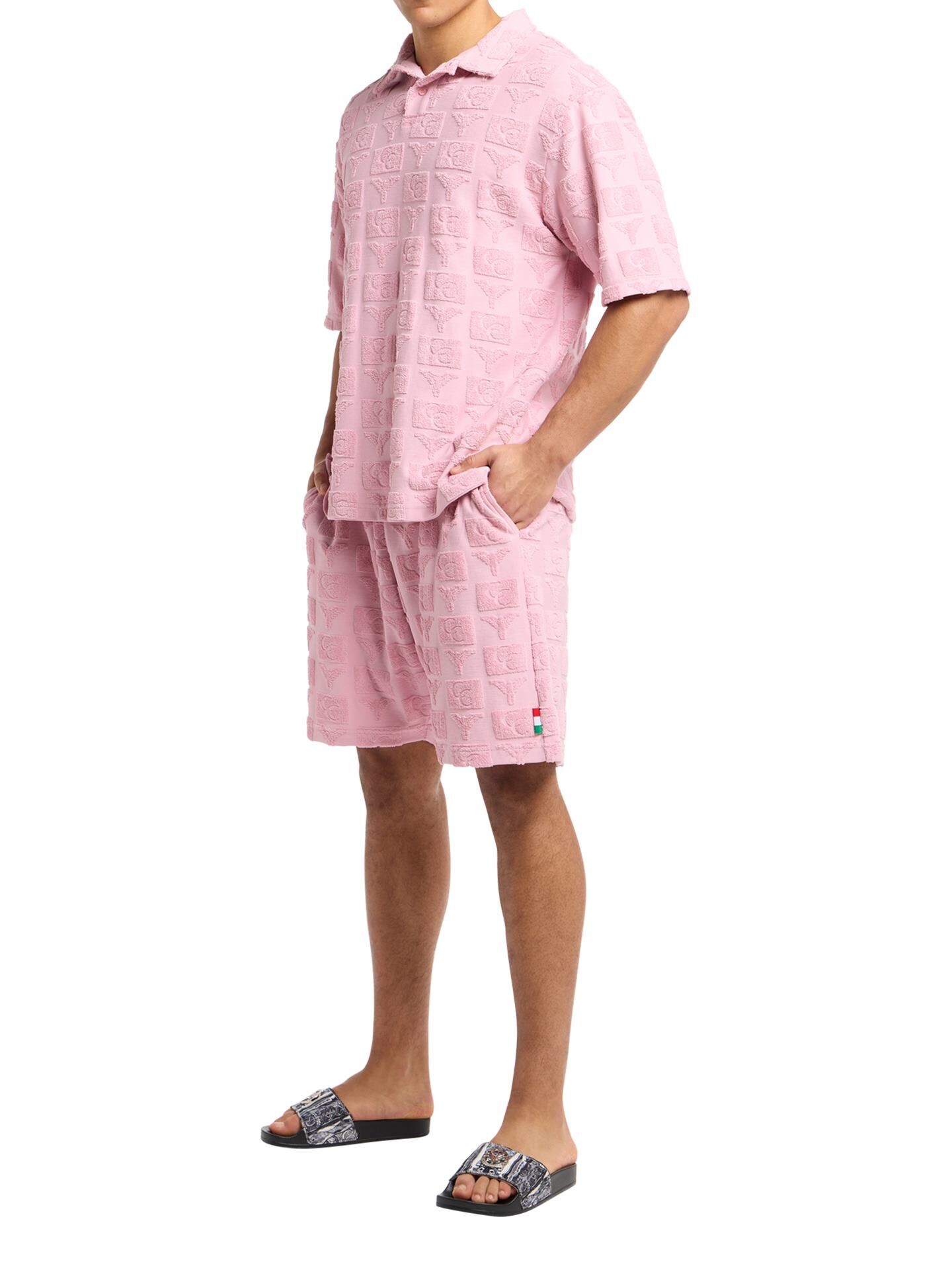 Oversize Short mit Frotteeinsätzen