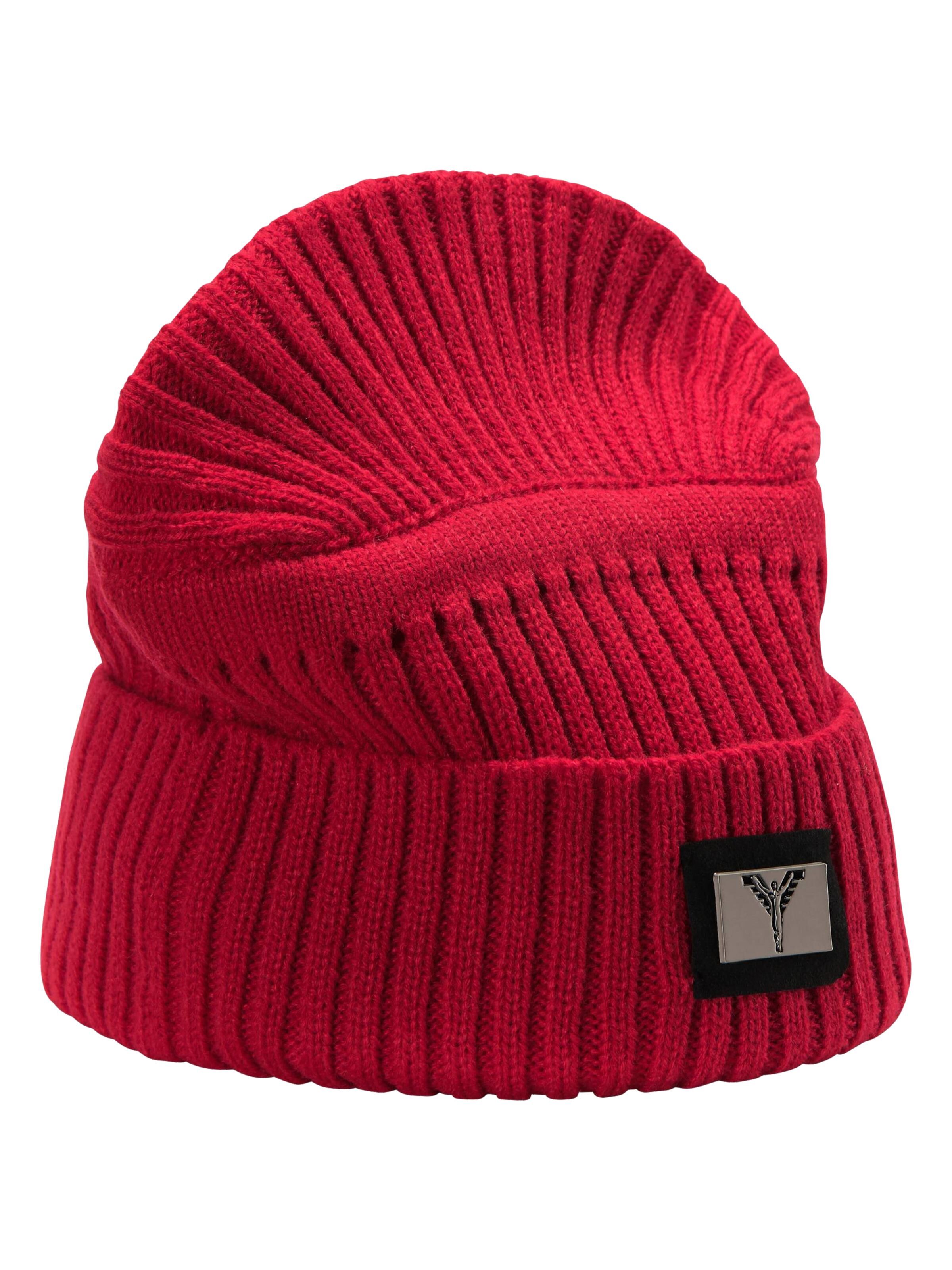 Unifarbene Strickmütze