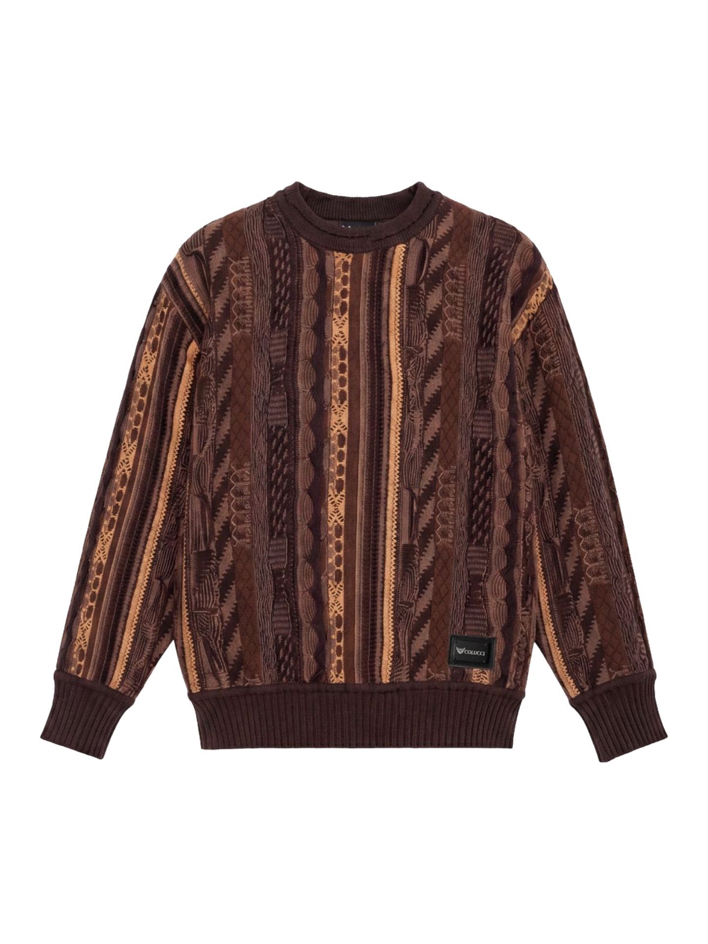 Carlo Colucci Strickpullover - M Braun