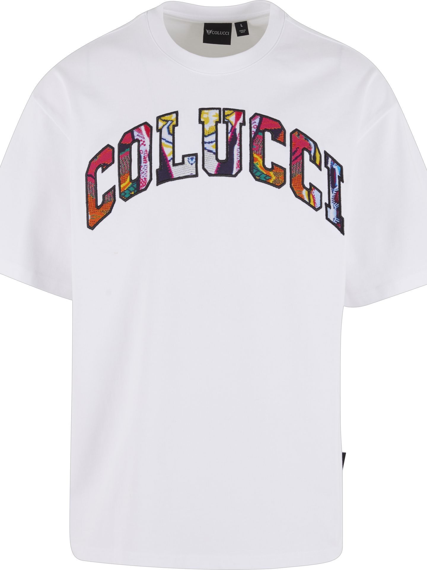 T-Shirt mit buntem Logo
