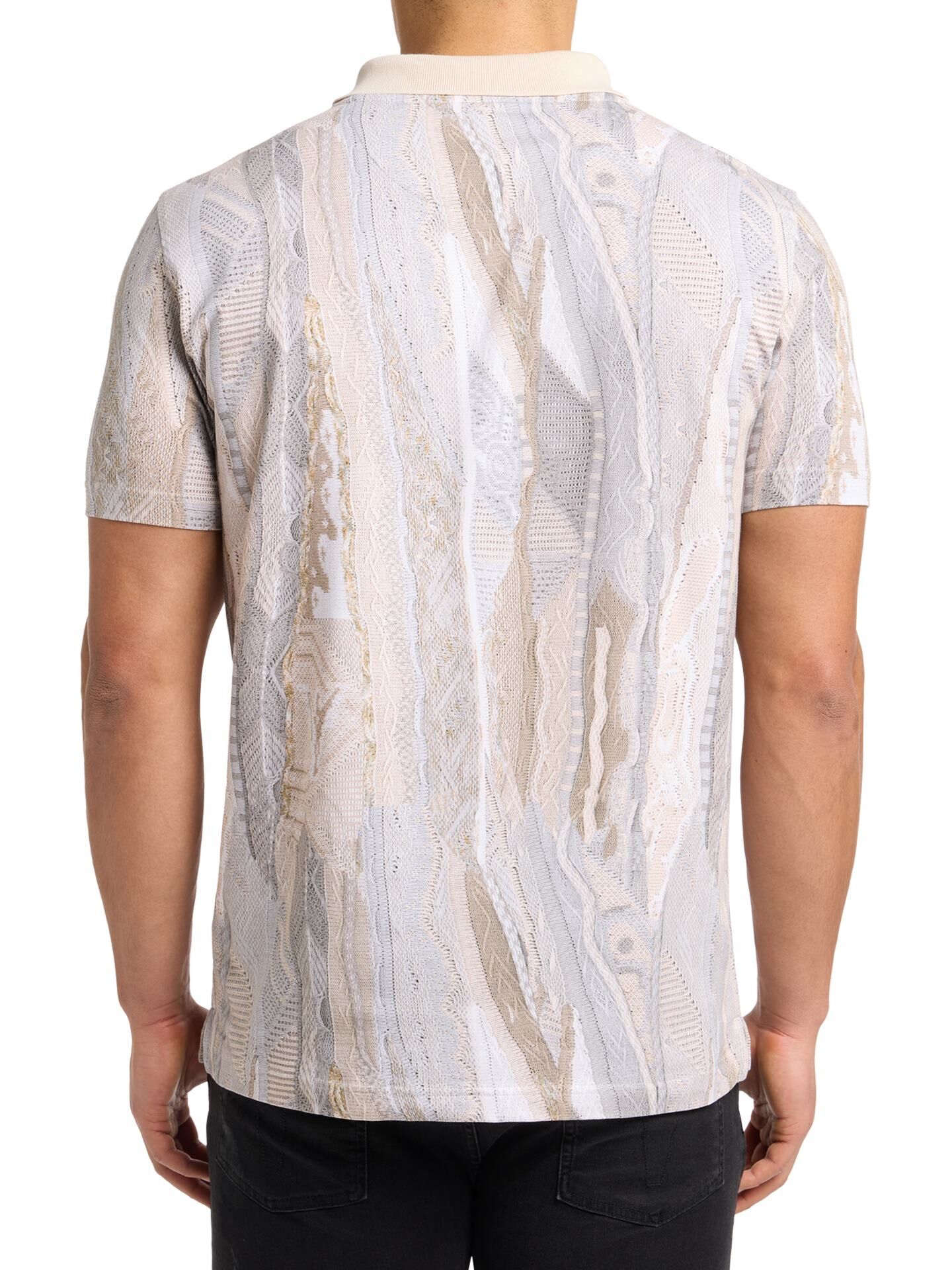  Poloshirt mit Knitprint