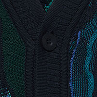 定価31,000円CLANE 3D KNIT CARDIGAN Oversize knit cardigan - 3D Knit | Black | M | CC-C11718-201-M