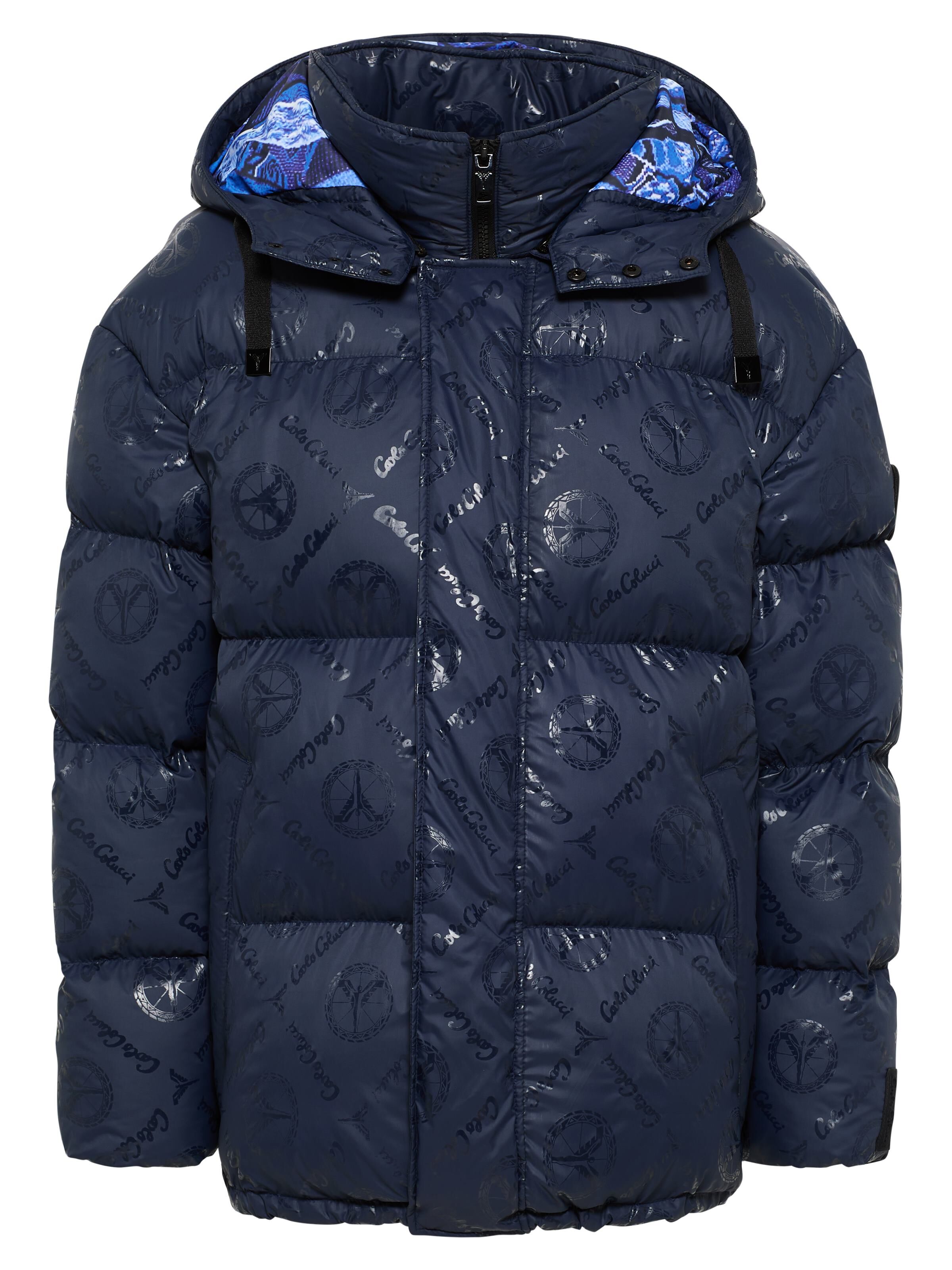 Padded oversize jacket with Unique Badge Navy M CC-201829-101-M