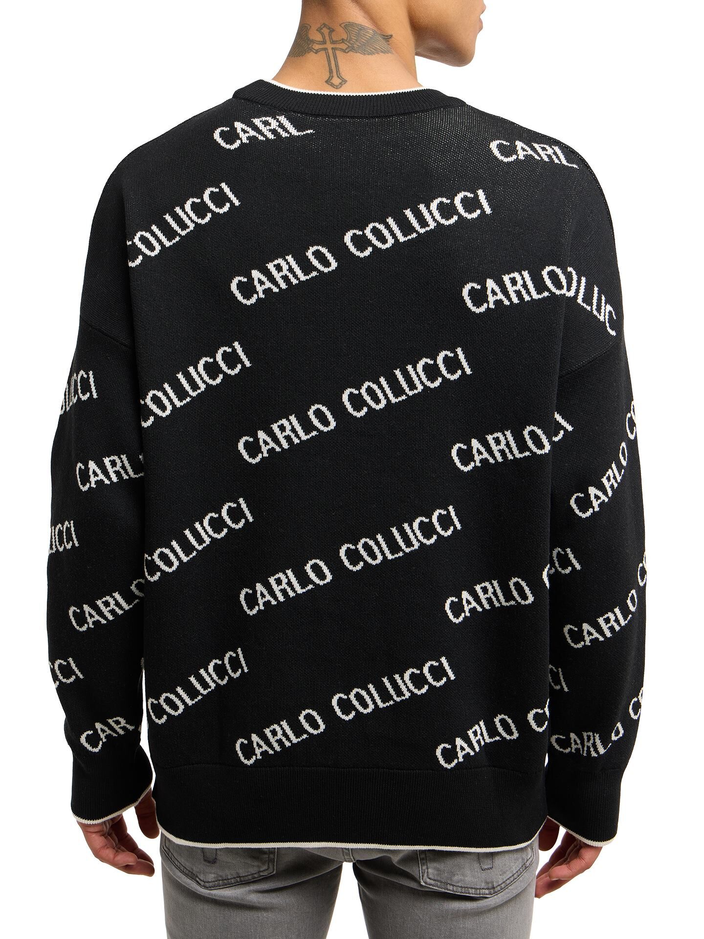 Oversize knit sweater | Black | L | CC-C6617-203-L