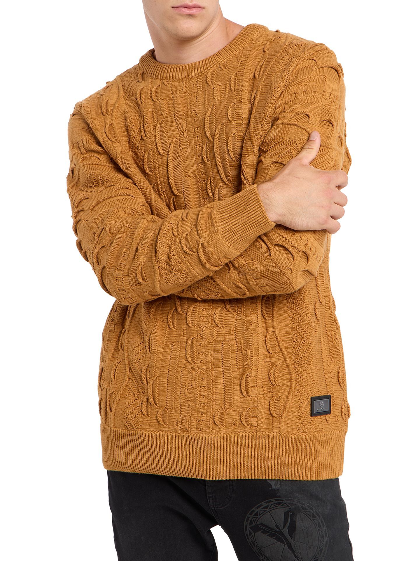 Plain colored knit sweater