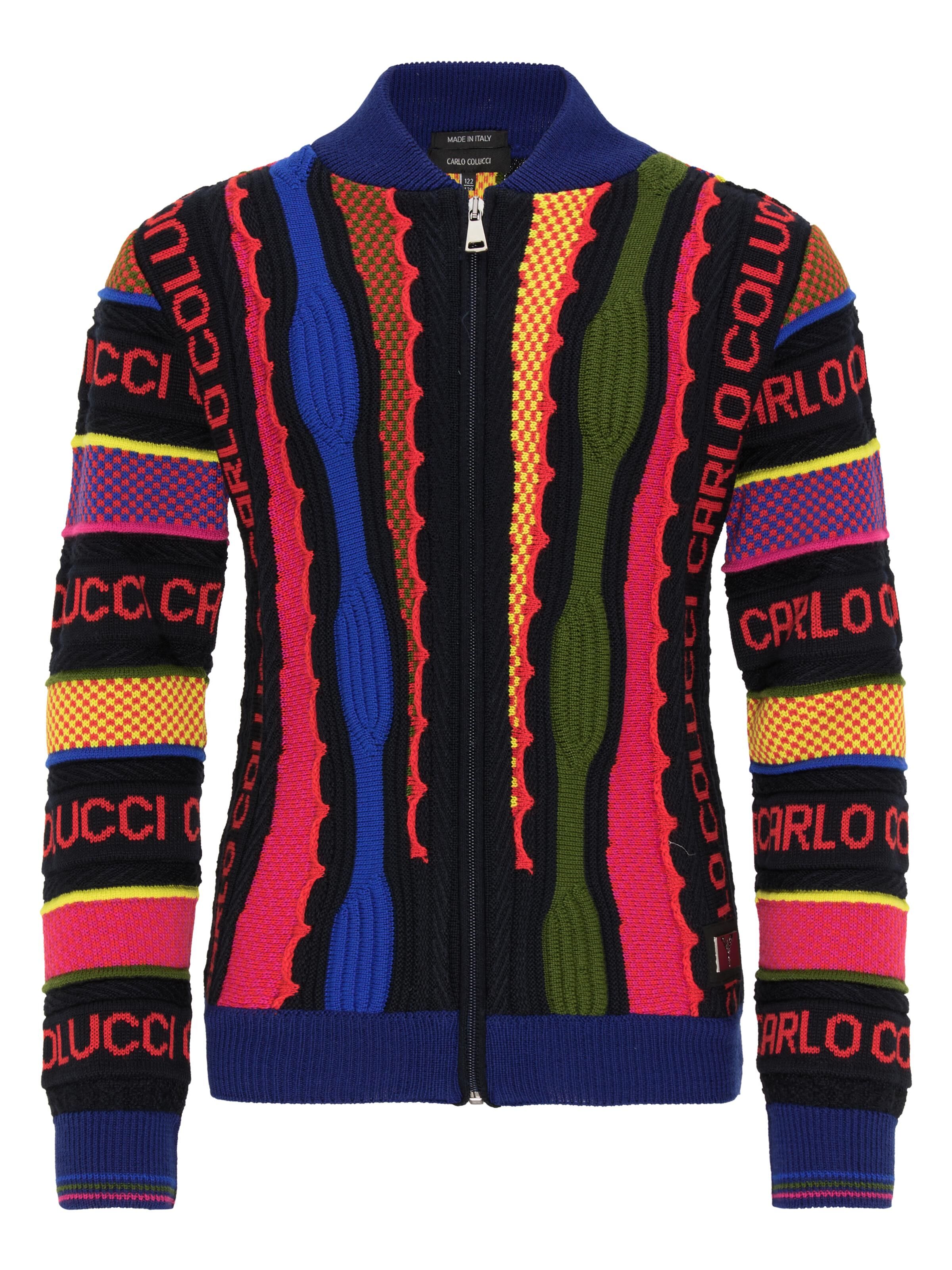  Children jacquard knit cardigan