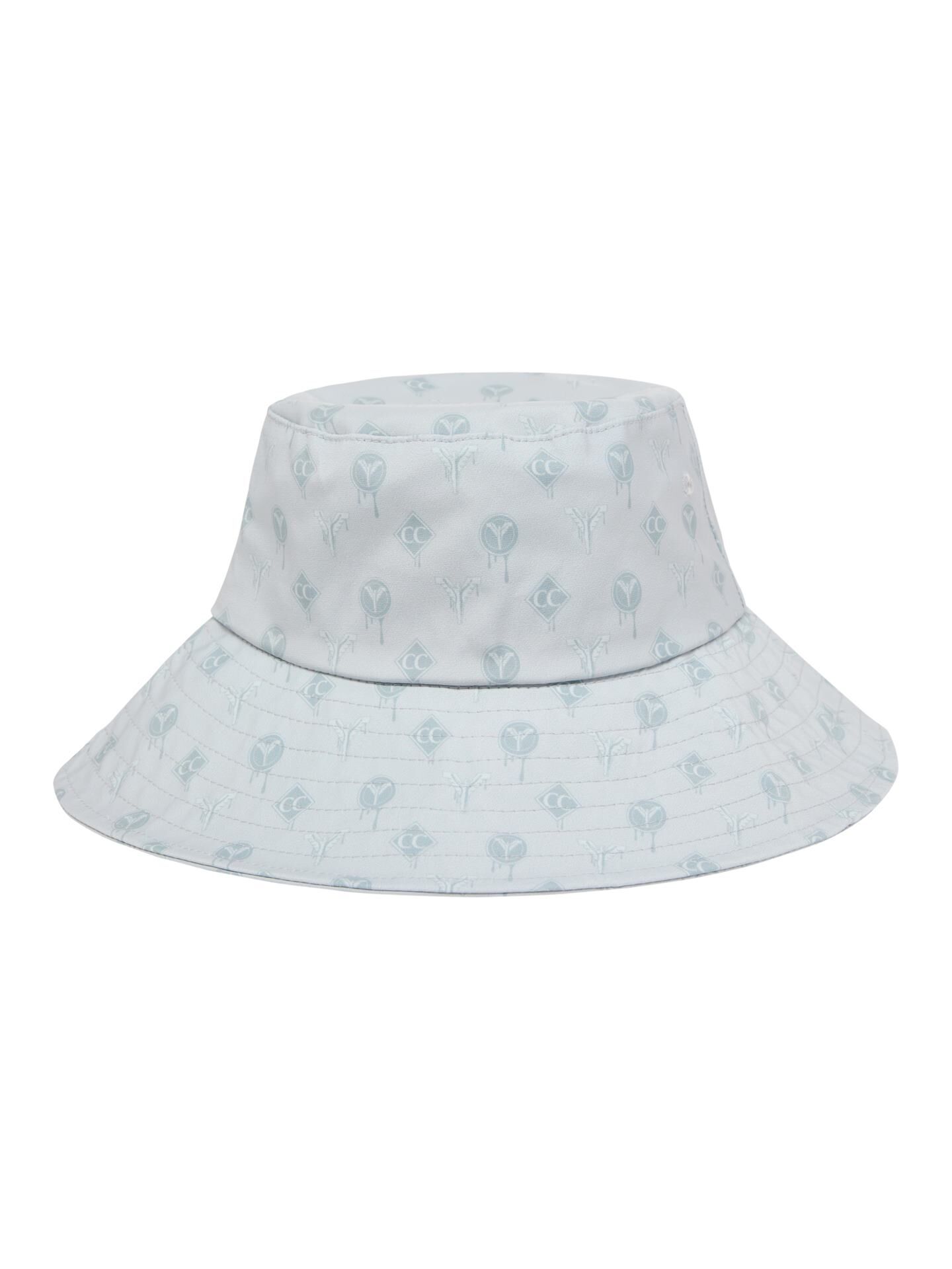 Bucket hat with logo print