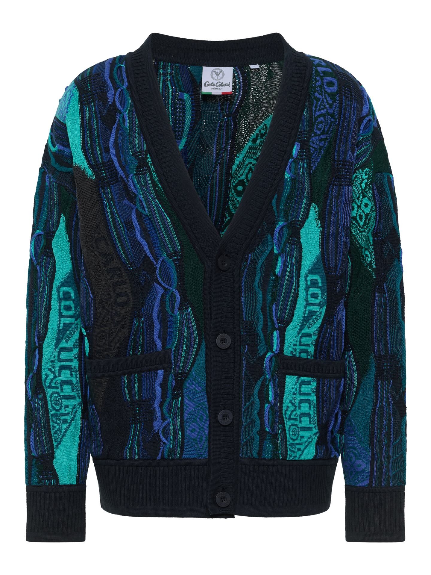 Oversize knit cardigan - 3D Knit