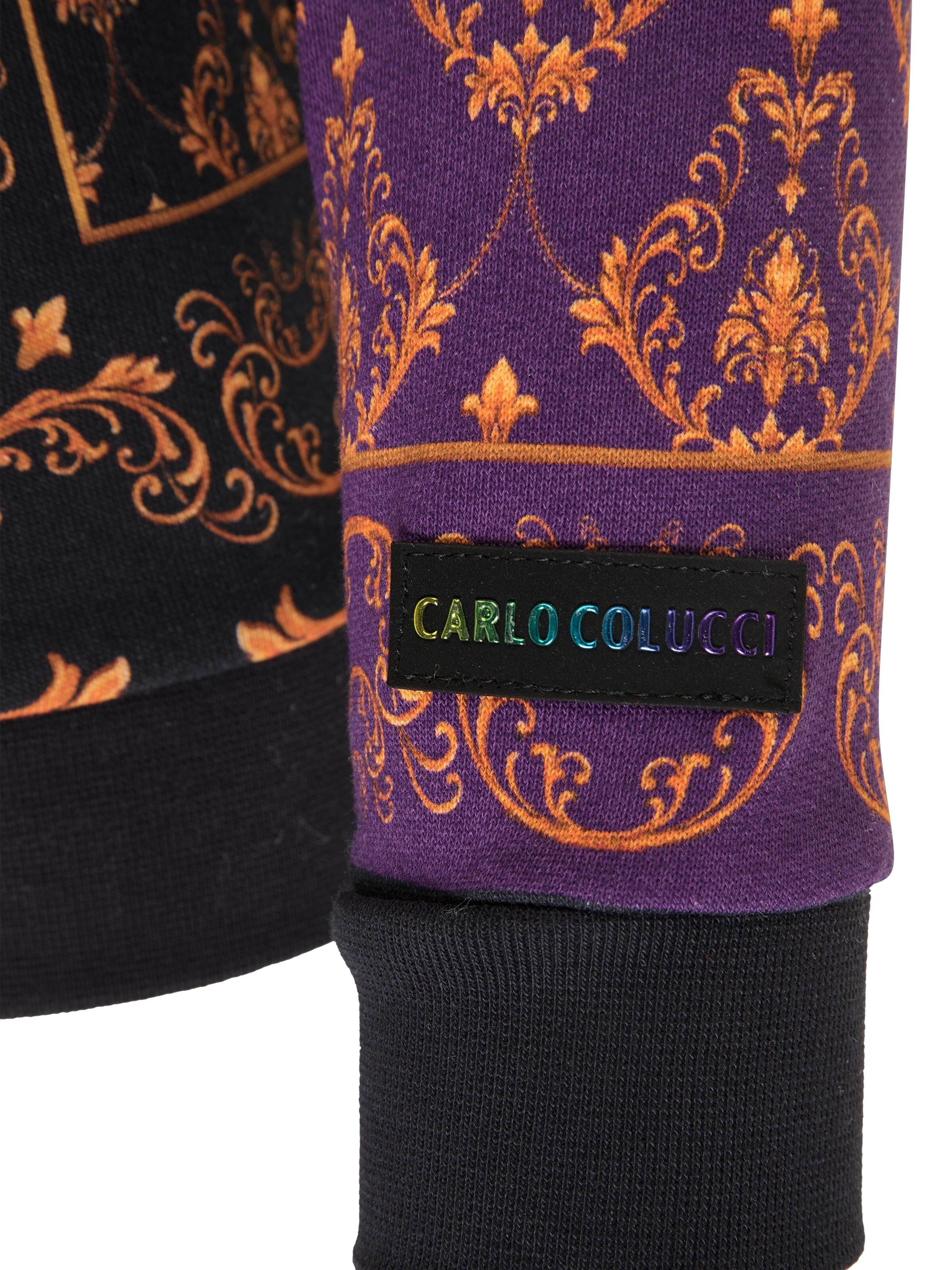  Children hoodie with baroque-pattern, blue