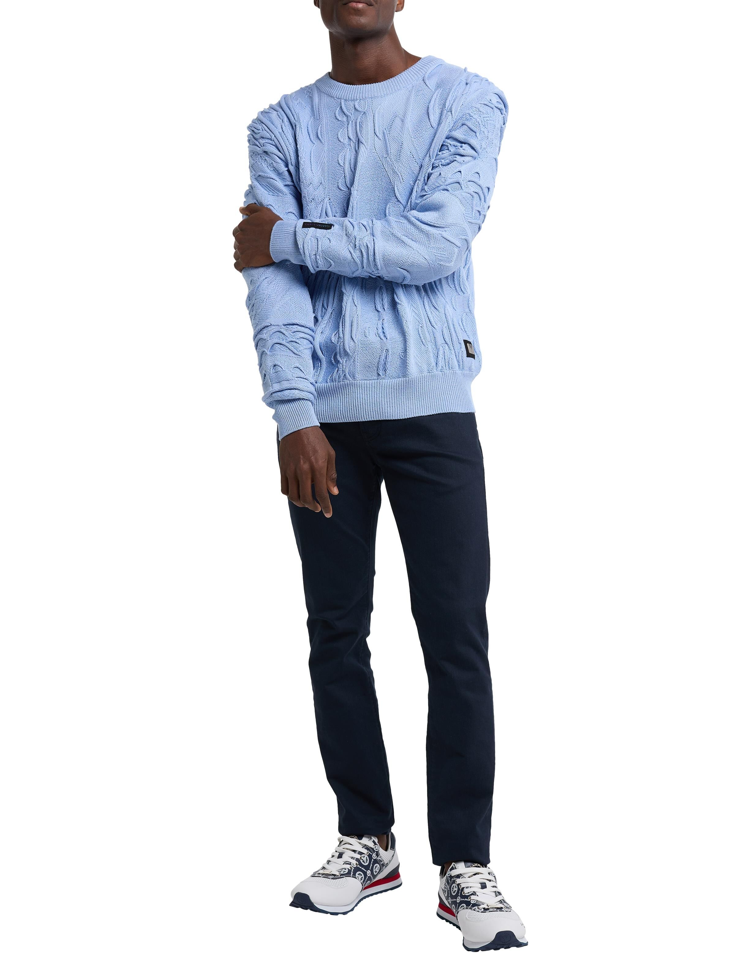 Unifarbener Rundhals Pullover