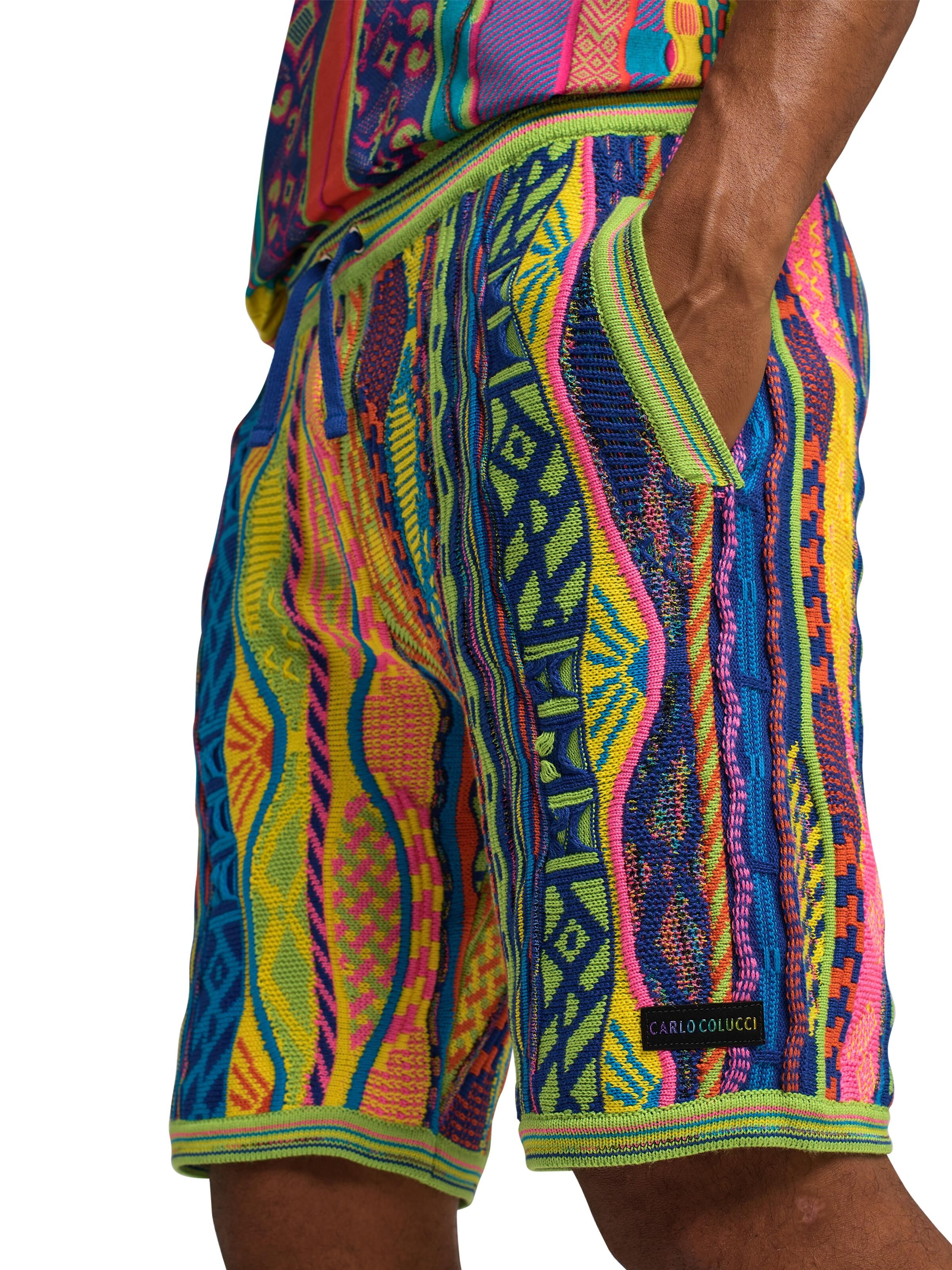  Knit shorts with jacquard