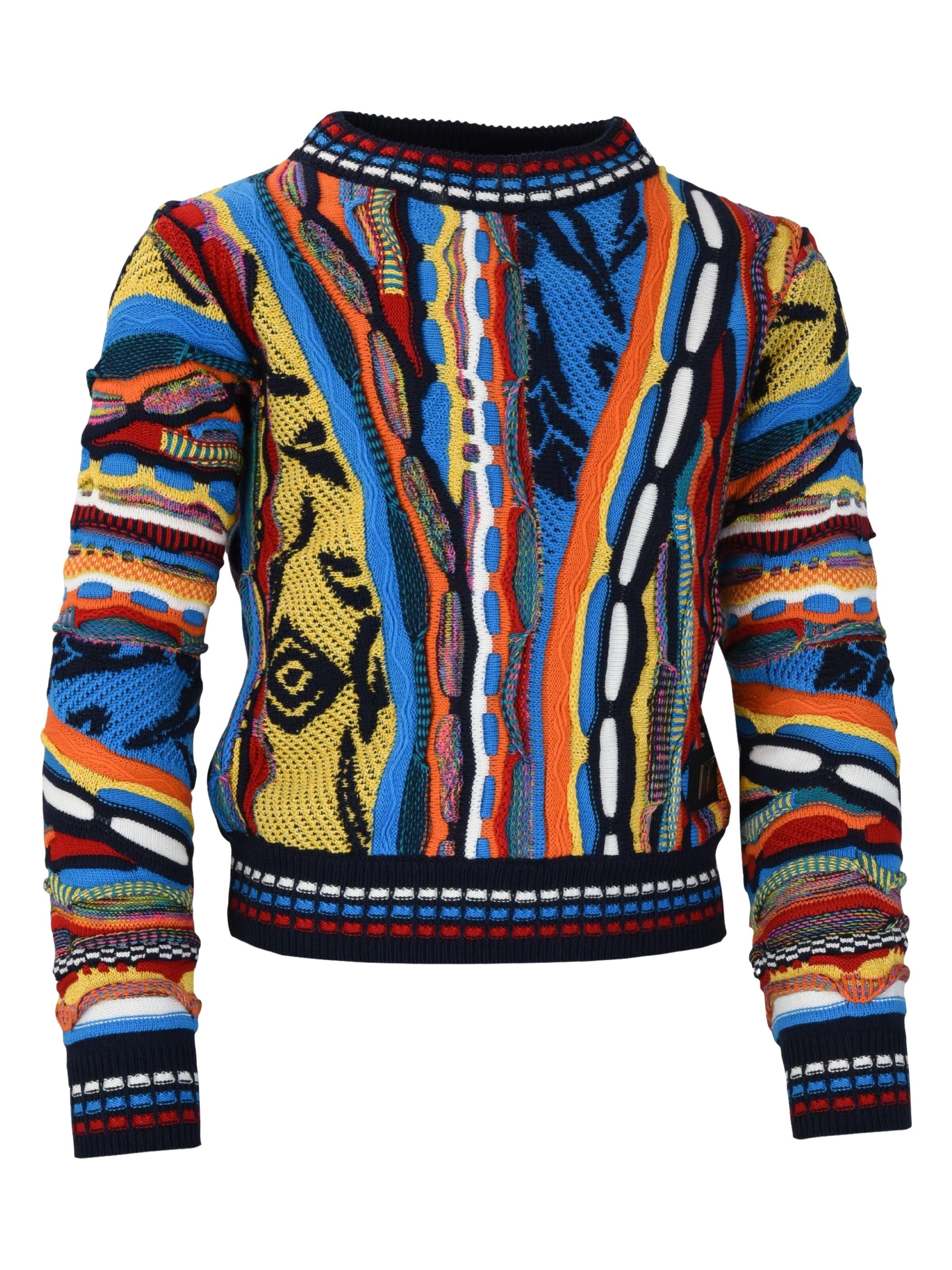 Carlo Colucci Allover Mädchen-Strickpullover mit Struktur - Navy 110/116