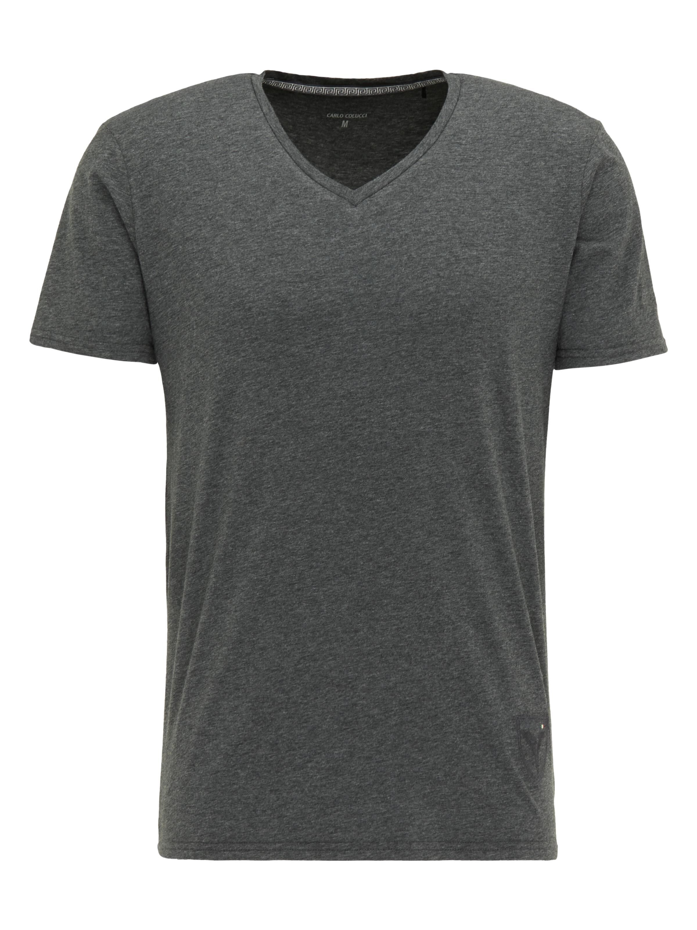 V-neck T-Shirt mit aufwendiger Stickerei