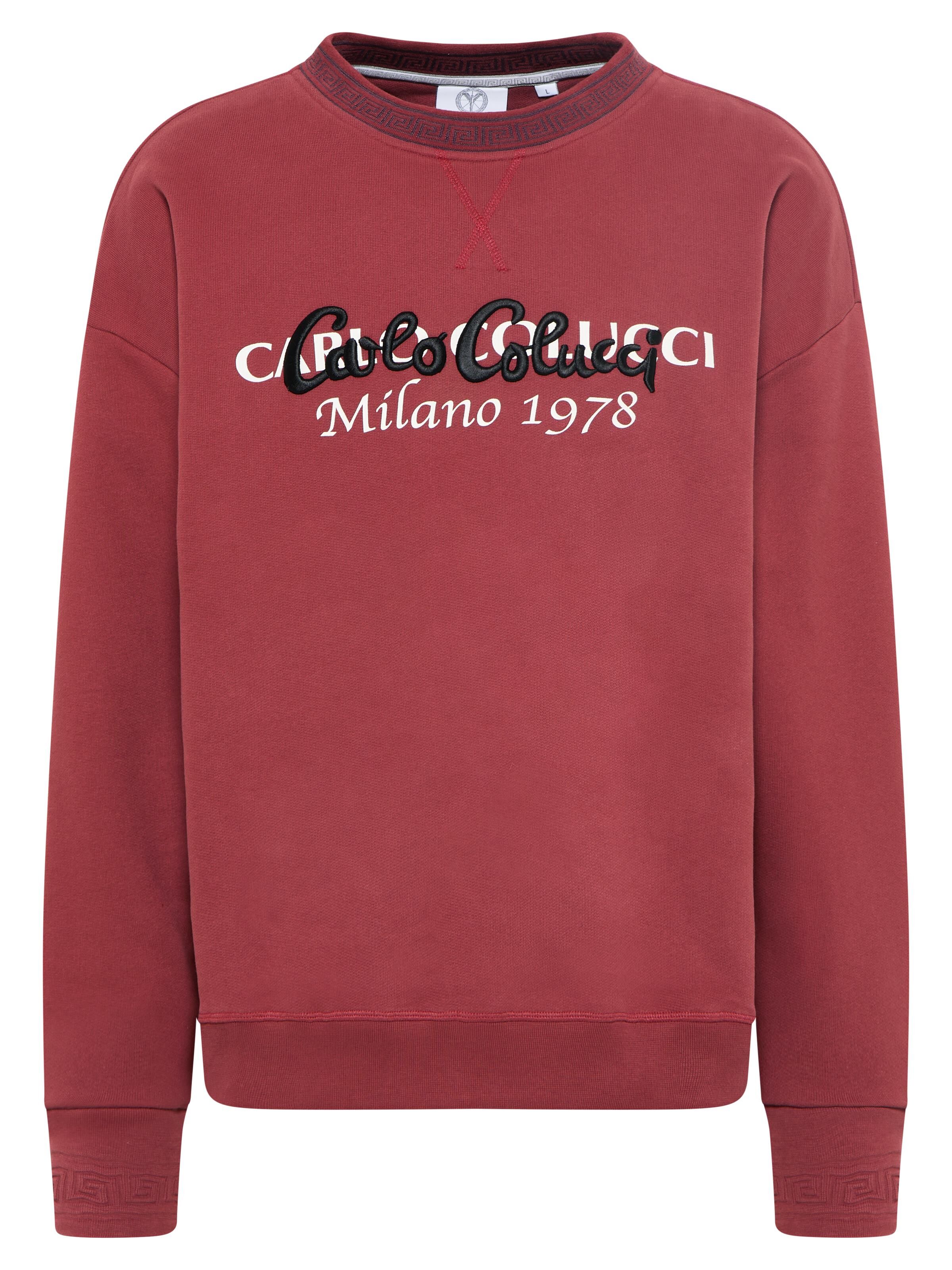 Carlo Colucci Oversize Sweatshirt - M Bordeaux