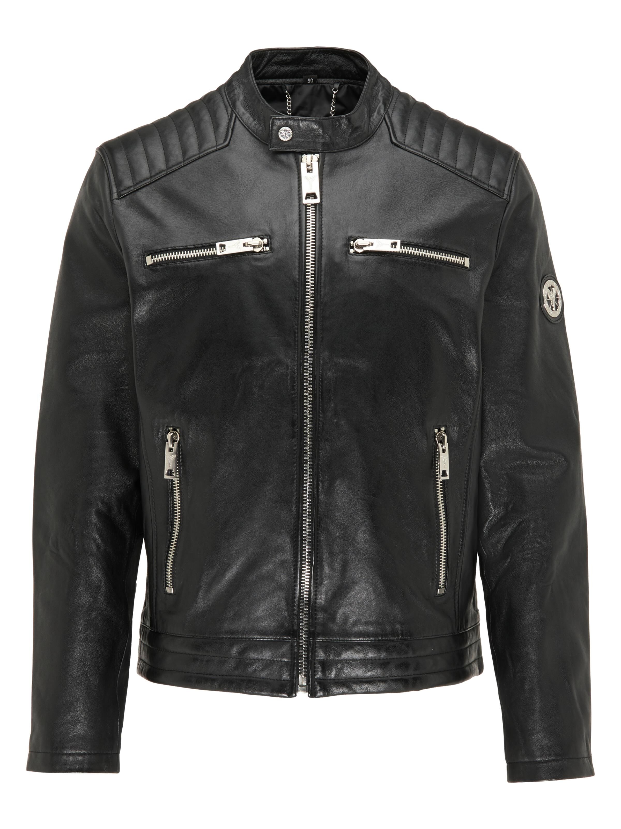 Herren Lederjacke mit Rückprint