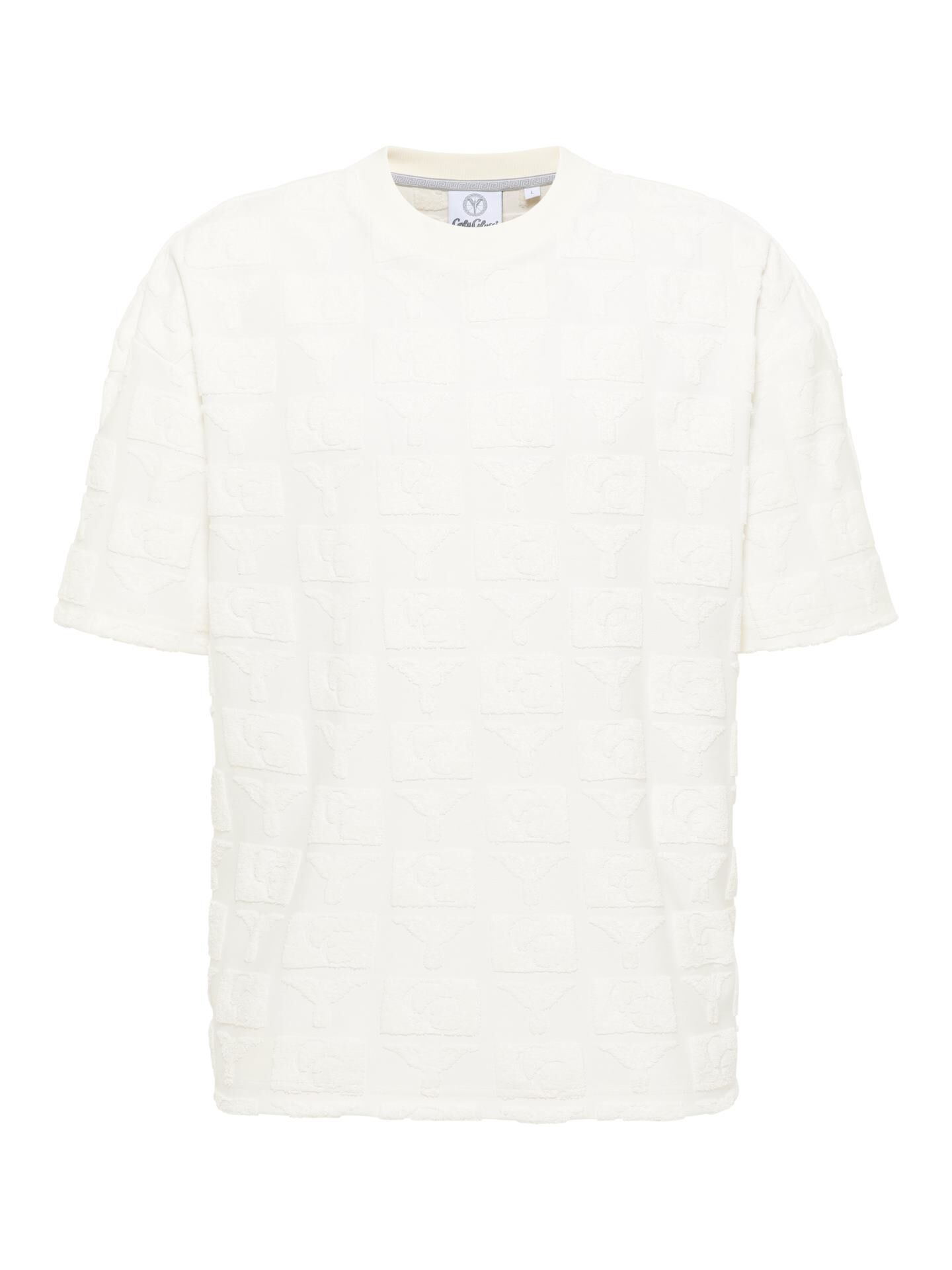 Oversize T-Shirt mit Frotteeinsätzen
