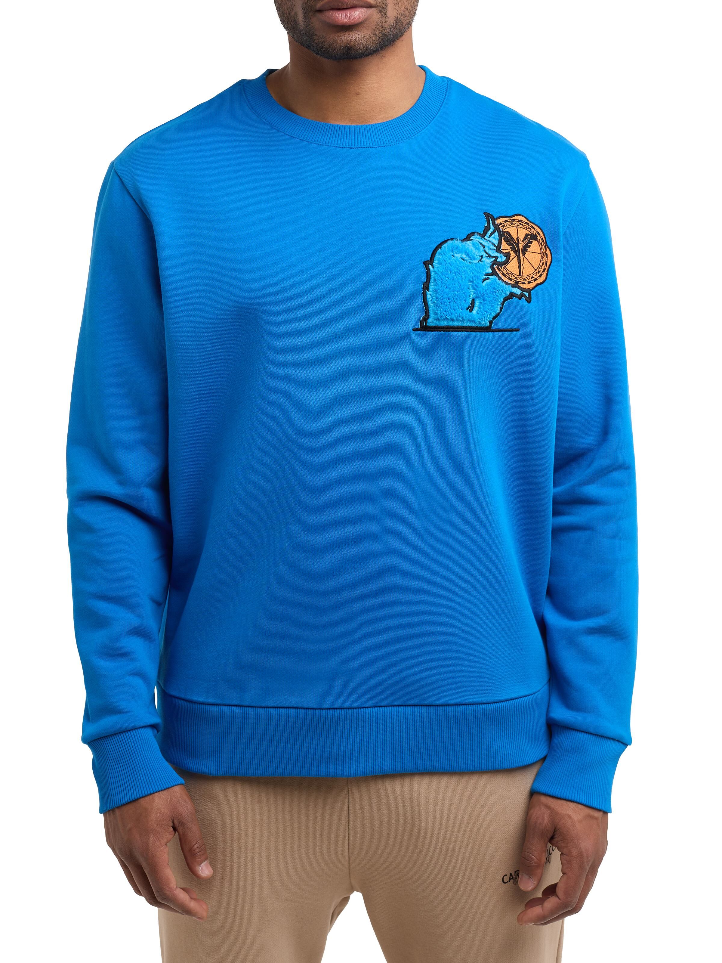 新品 Plage ★ CALUX/キャラクス スウェット SESAME STREET x CARLO COLUCCI Unisex Sweatshirt | Blue | M | CC