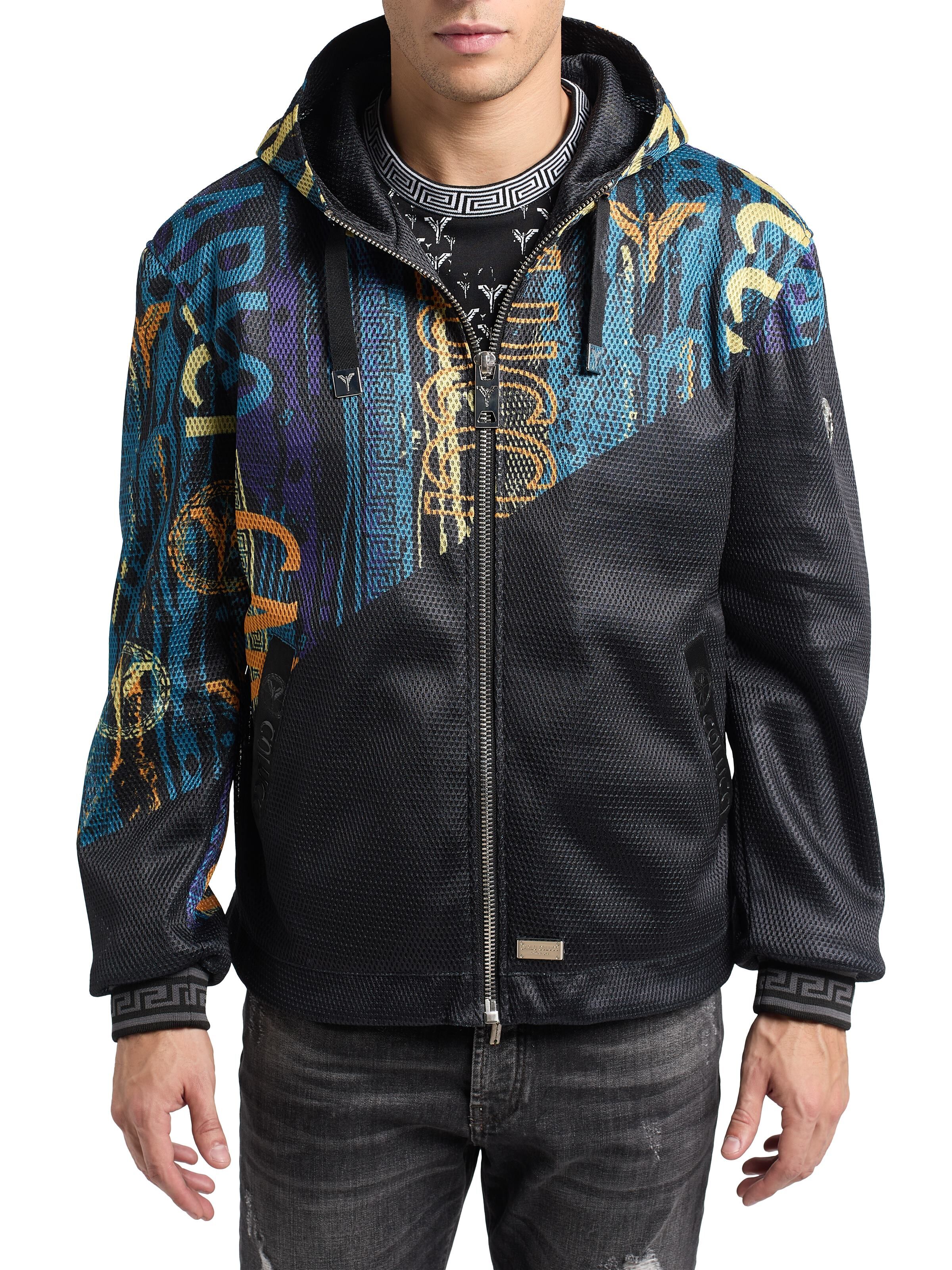 Mesh Blouson mit Kapuze