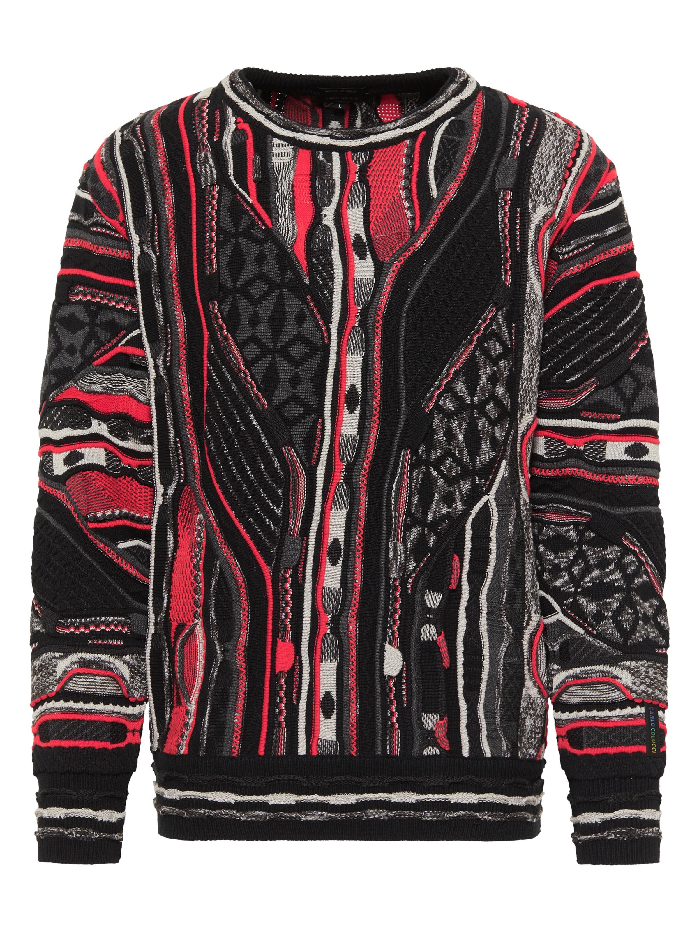 Sweater Carlo Colucci Schwarz Rot Sesame Street Carlo Colucci
