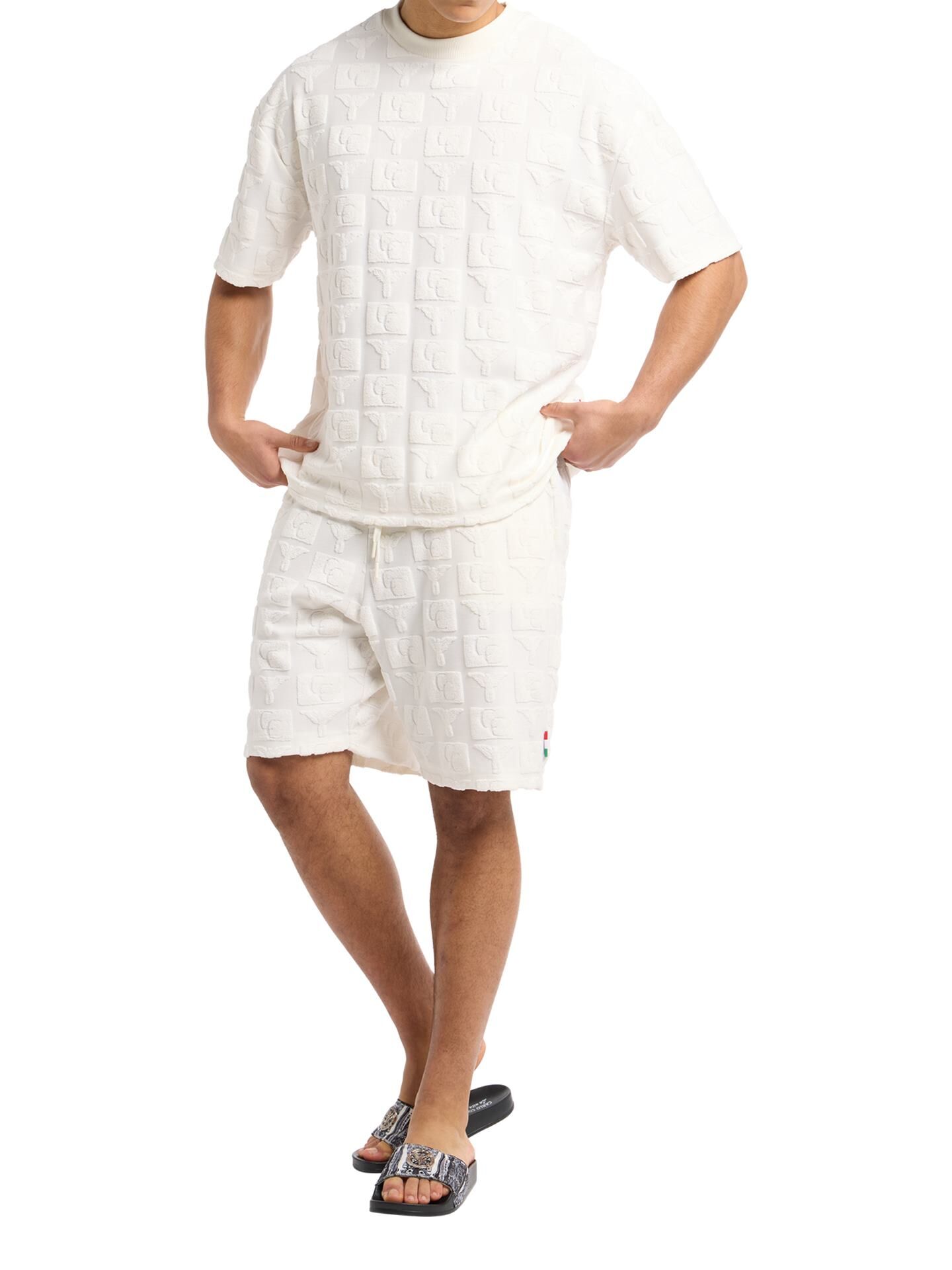 Oversize T-Shirt mit Frotteeinsätzen